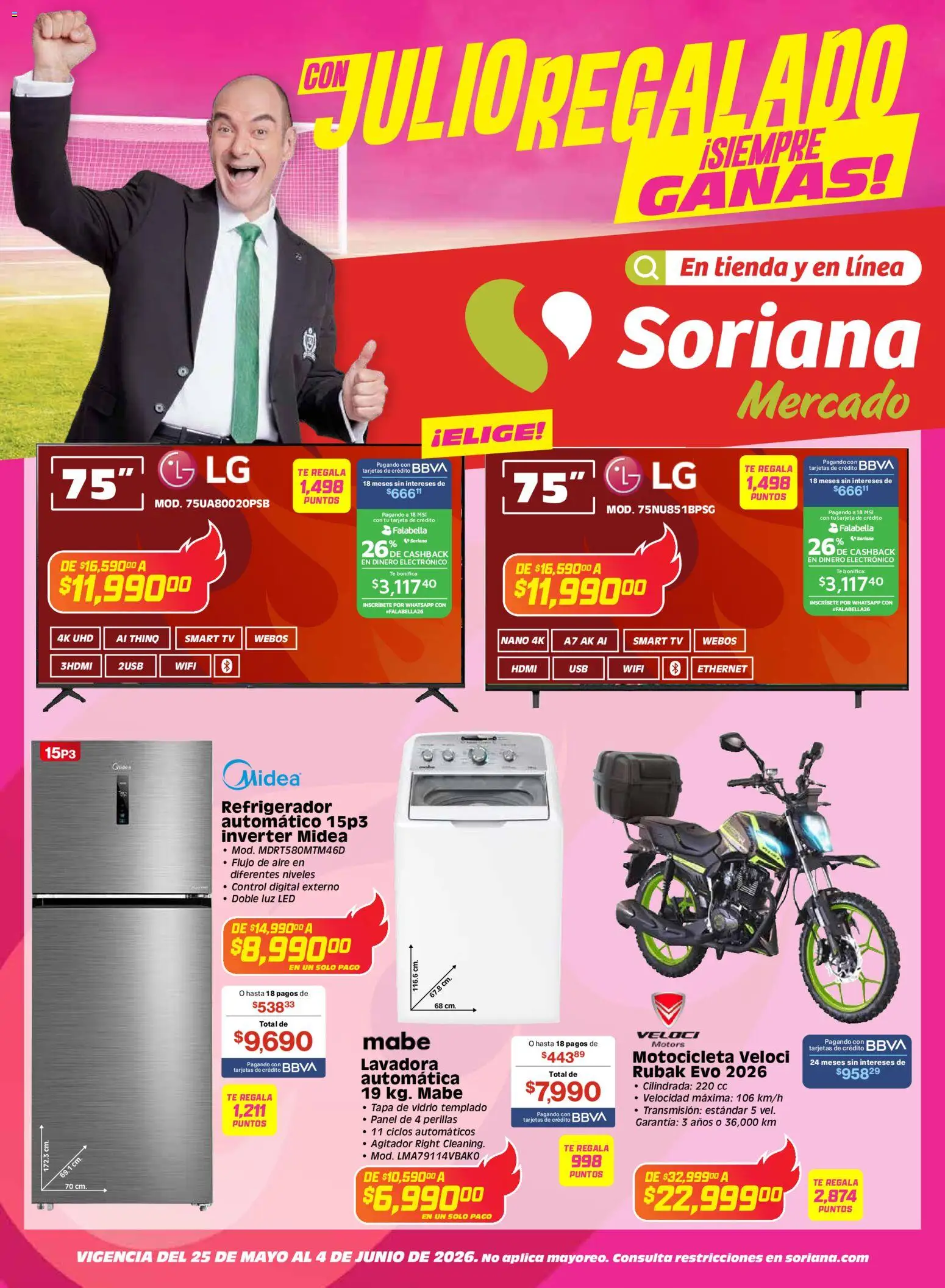 Vista previa las ofertas de la tienda Soriana - Soriana Con Julio Regalado siempre ganas Mercado Nacional desde el 03/06/2026 
