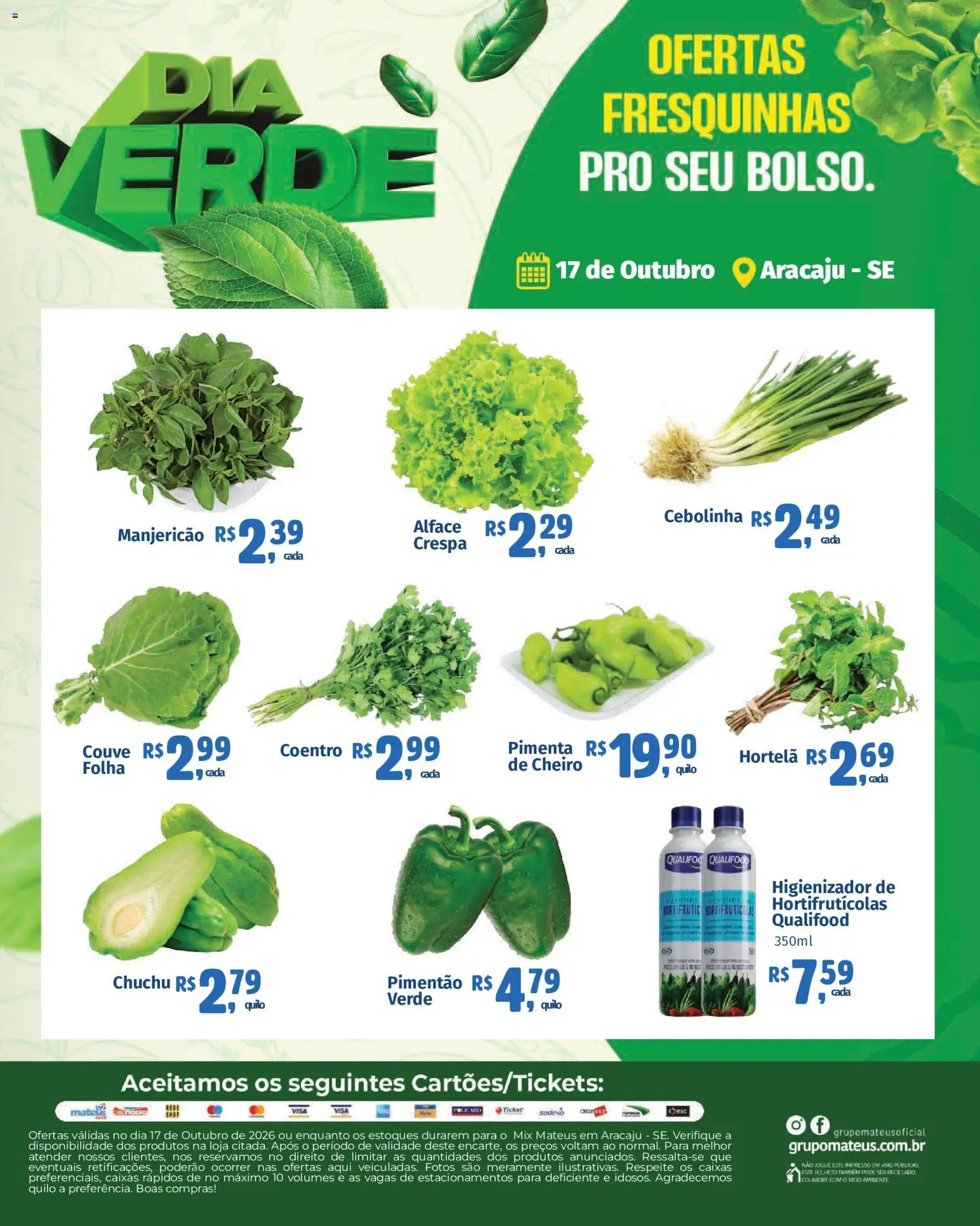 Pré-Visualização do folheto "Mateus ofertas Dia verde" da loja Mateus válido a partir de 17/10/2026