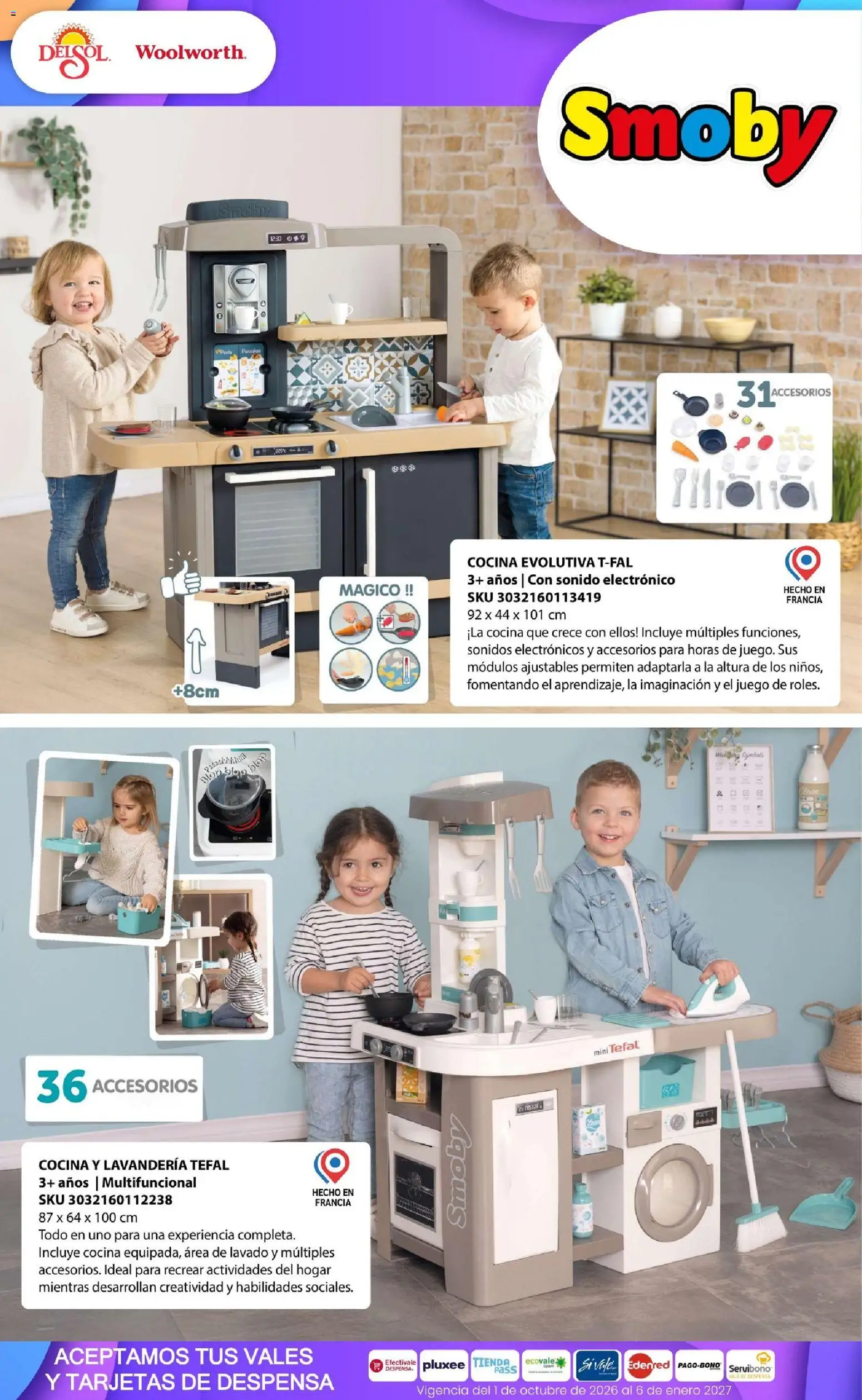 Vista previa las ofertas de la tienda Del Sol y Woolworth - Del Sol y Woolworth catálogo El Castillo del Juguete desde el 01/10/2026 - Juego, Cocina, Despensa