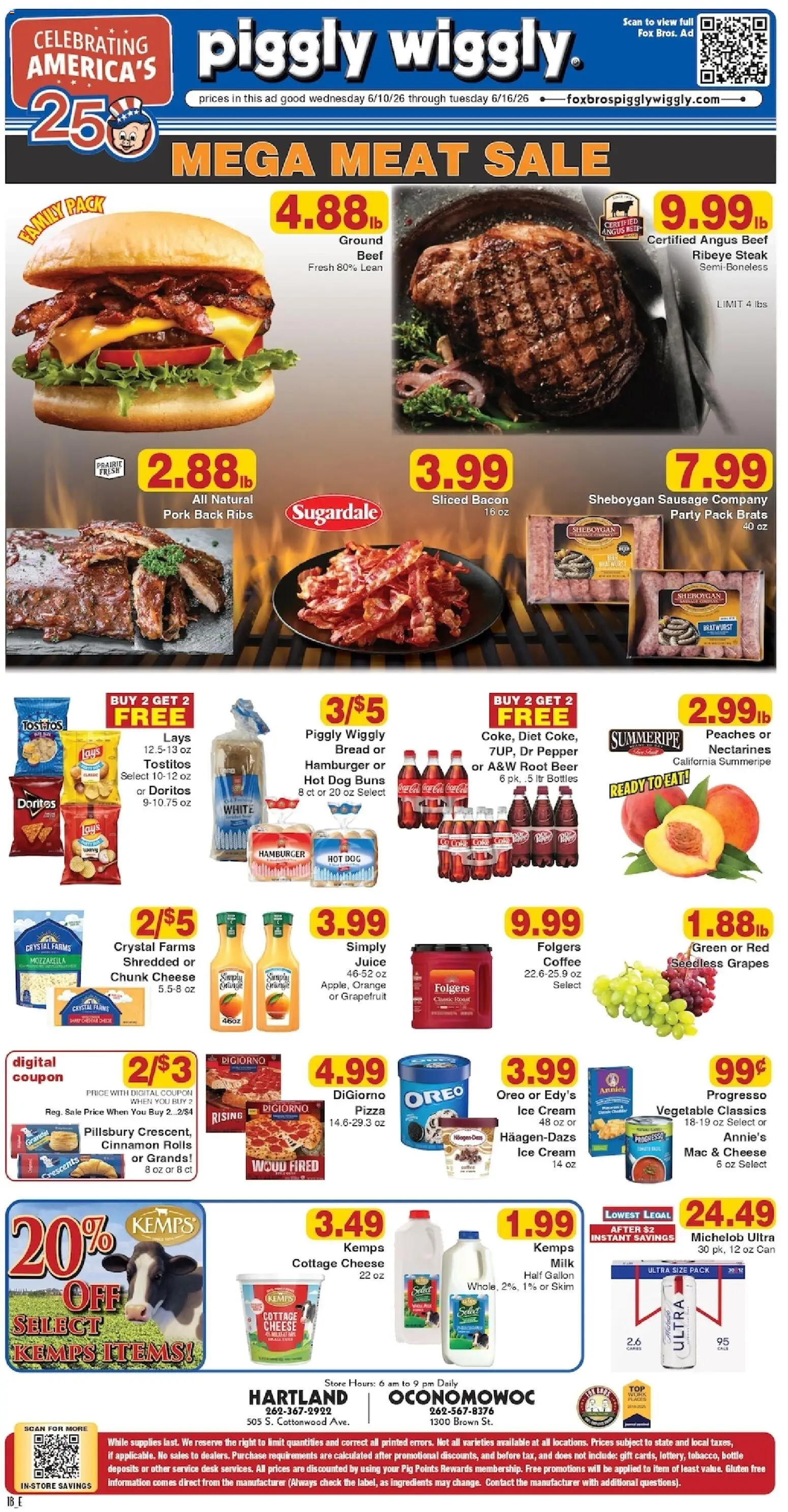 Ad Preview of Piggly Wiggly Piggly Wiggly Weekly Ad from 06/10/2026