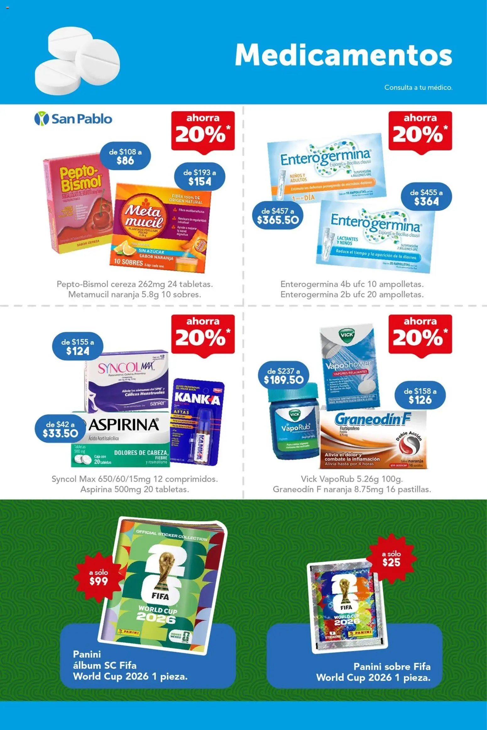 Vista previa las ofertas de la tienda Farmacia San Pablo - Farmacia San Pablo catálogo desde el 14/06/2026 - Azúcar, Caja, Sobre, Polvo