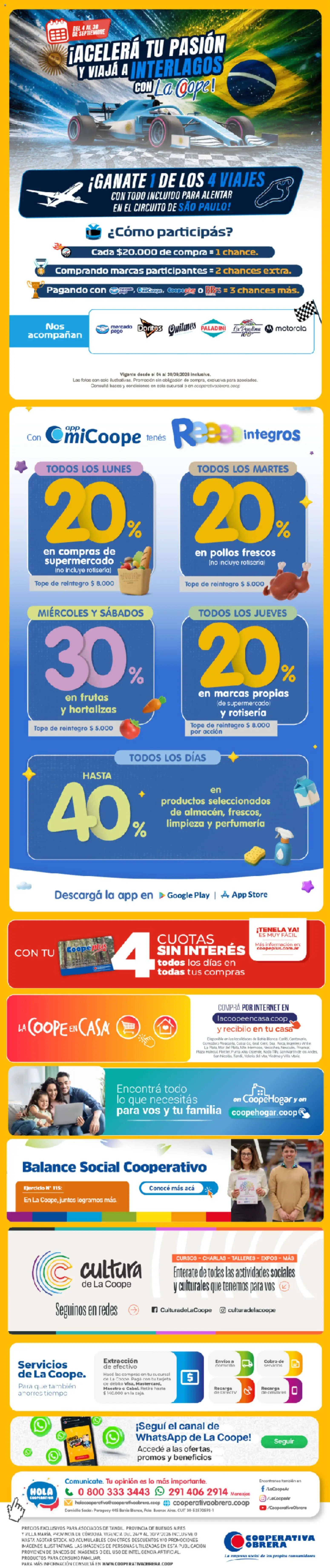 Vista previa del folleto de la tienda Cooperativa Obrera válido desde el 24/09/2026 