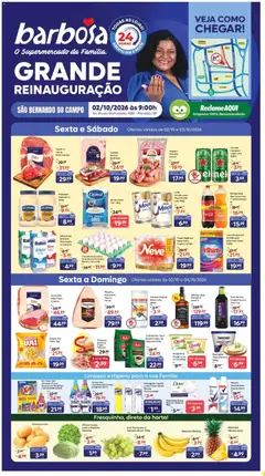 Pré-Visualização do folheto "Barbosa Supermercados ofertas Reinauguração" da loja Barbosa Supermercados válido a partir de 02/10/2026
