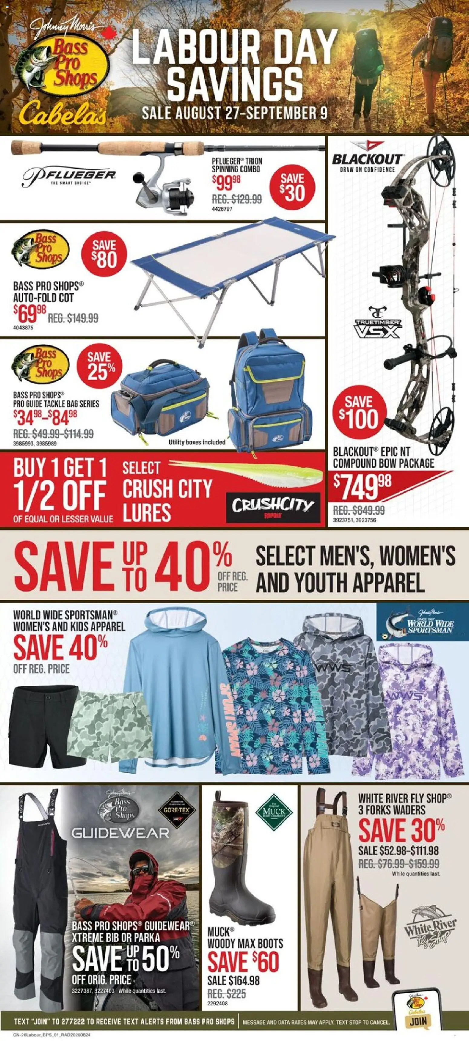 Preview of leaflet Cabelas weekly flyer / circulaire from shop Cabelas is valid from Aug 27, 2026