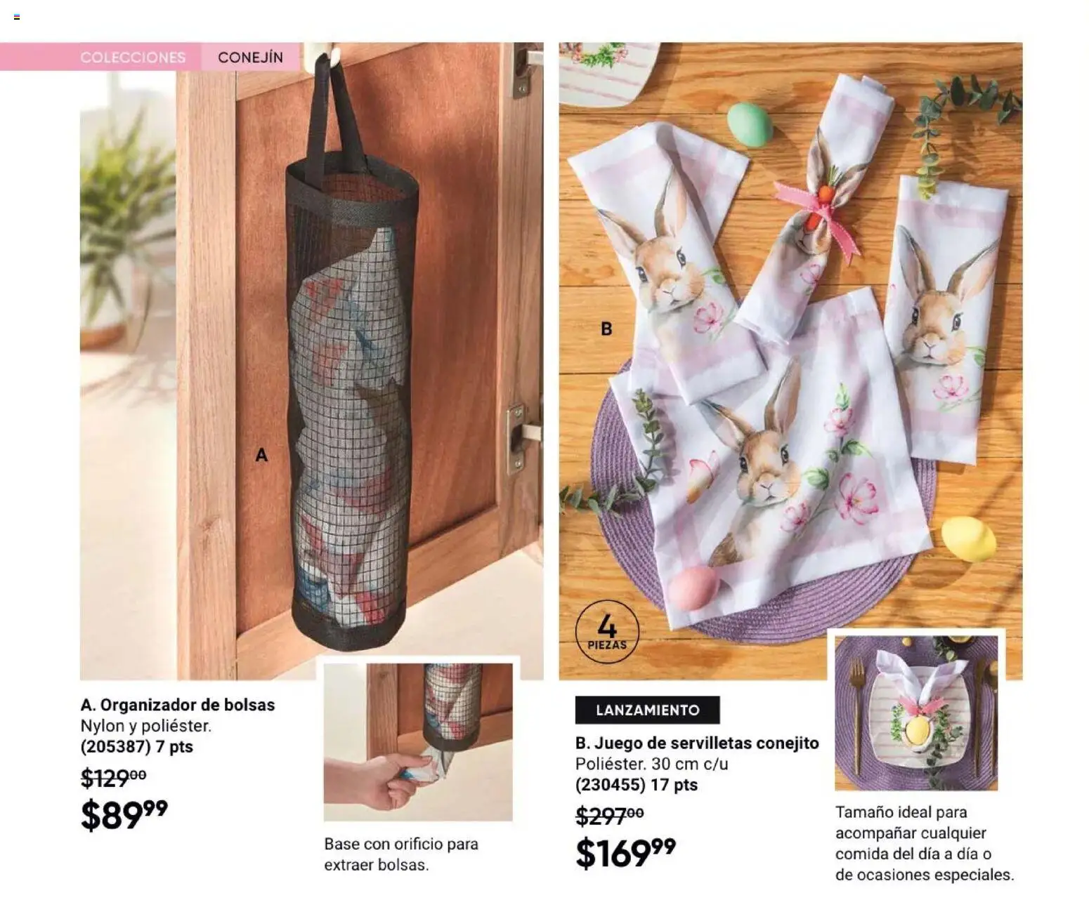 Vista previa las ofertas de la tienda AVON - Casa & Estilo 4 2026 desde el 20/02/2026 - Juego, Organizador, Servilletas