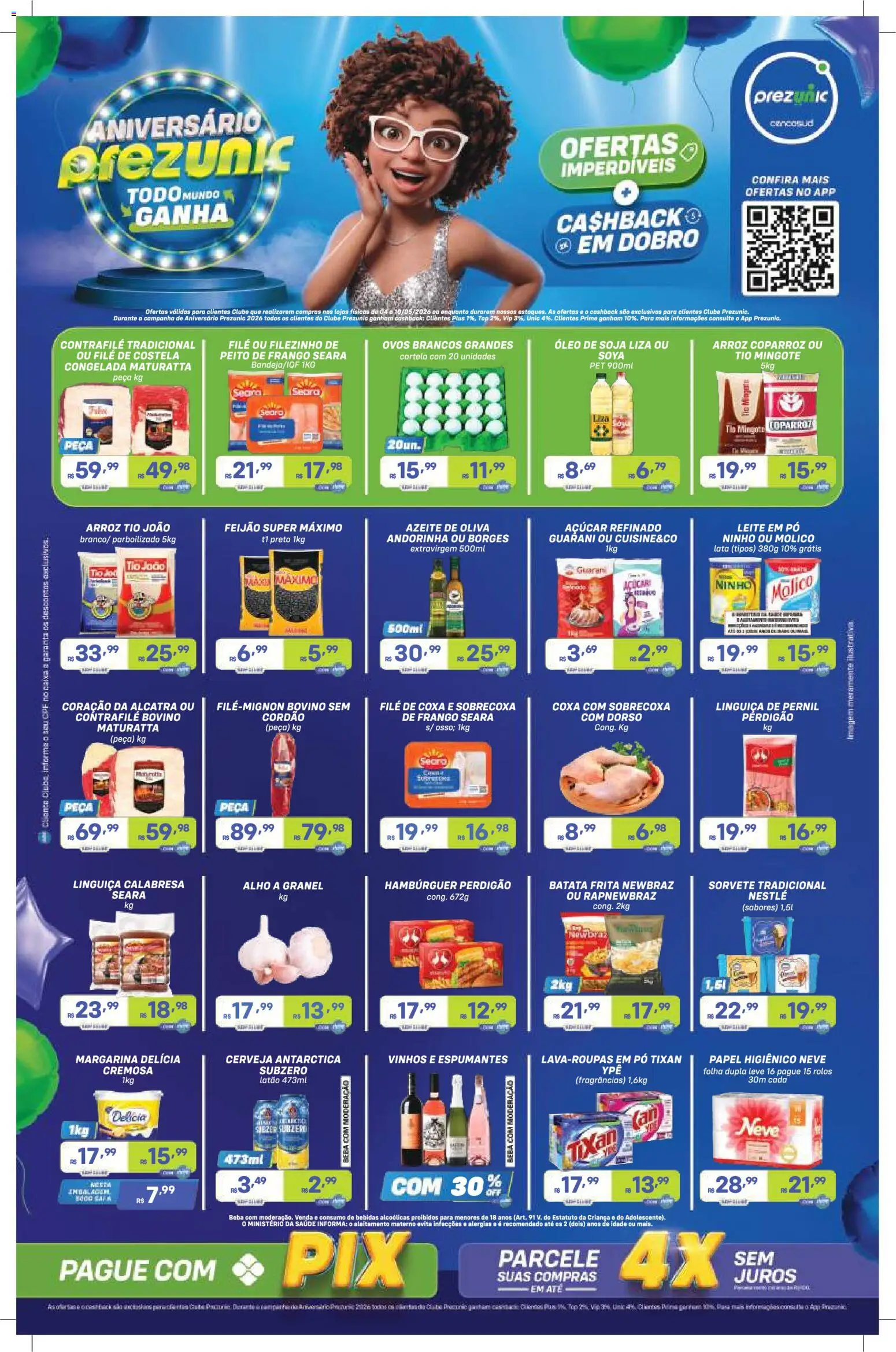 Pré-Visualização do folheto "Prezunic ofertas" da loja Prezunic válido a partir de 04/05/2026