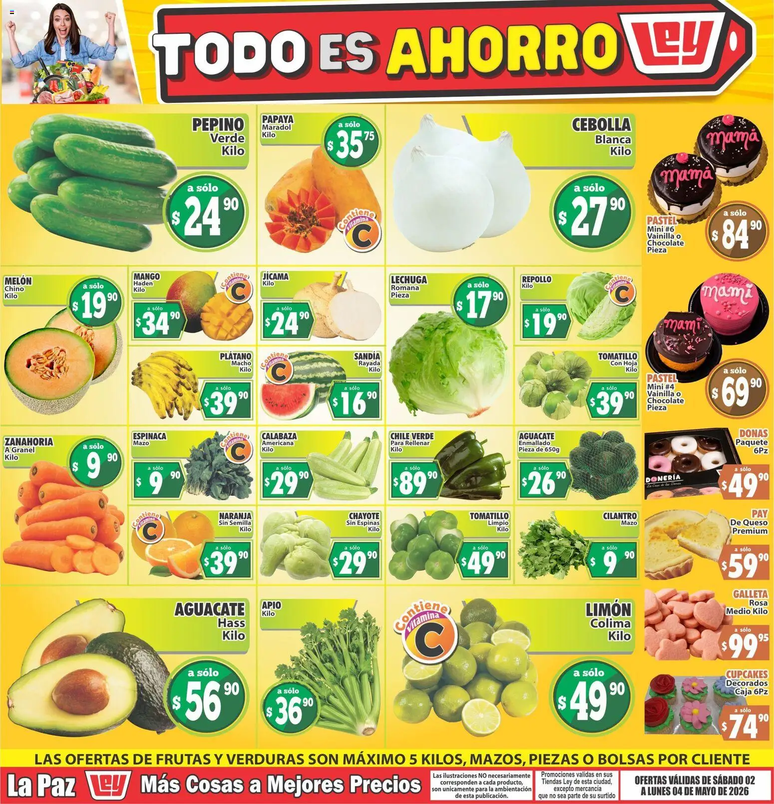 Vista previa las ofertas de la tienda Casa Ley - Casa Ley folleto Las ofertas de frutas y verdunas La Paz desde el 02/05/2026 