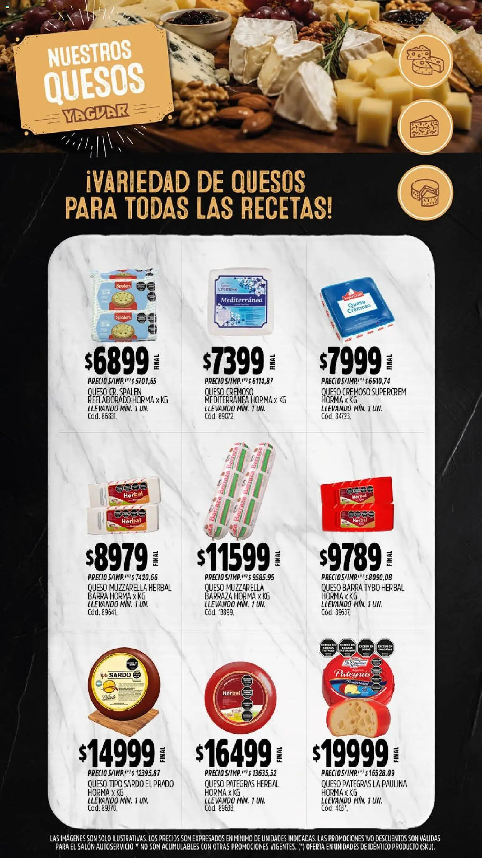 Vista previa del folleto de la tienda Yaguar válido desde el 14/09/2026 - Queso, Muzzarella