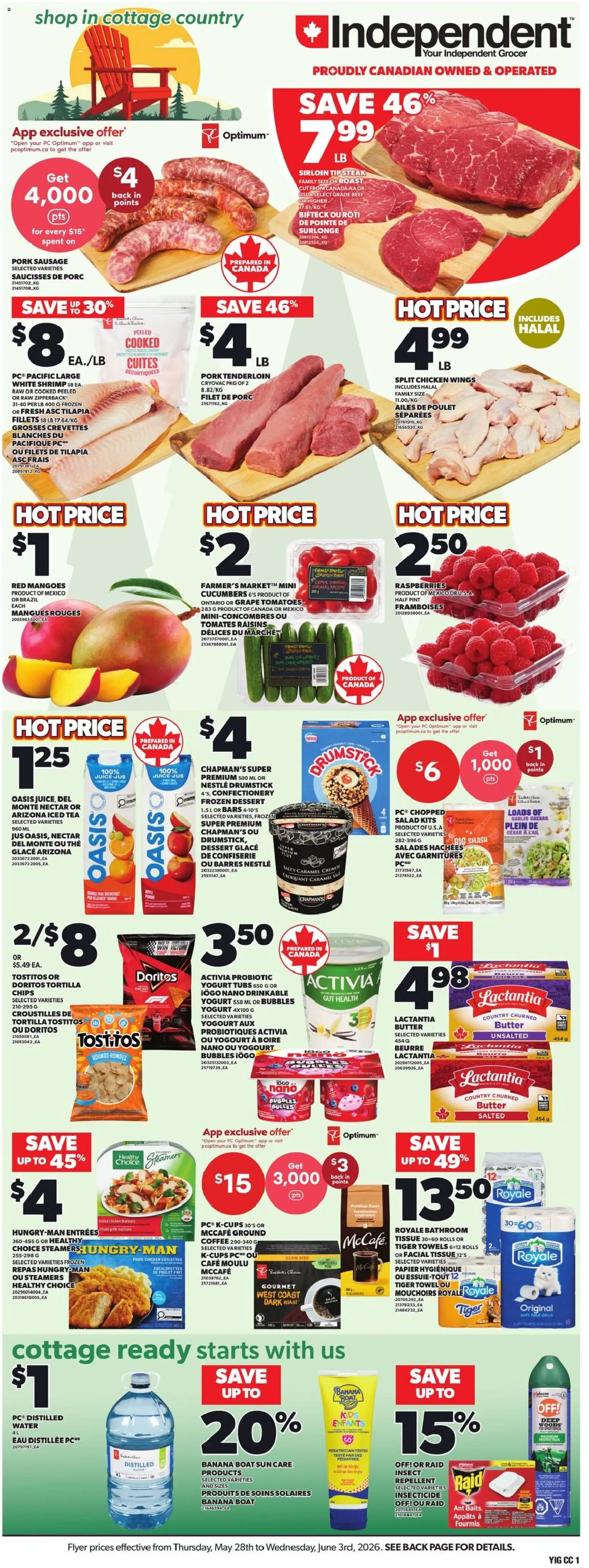 Preview of leaflet Independent Grocer weekly flyer / circulaire from shop Independent Grocer is valid from May 28, 2026