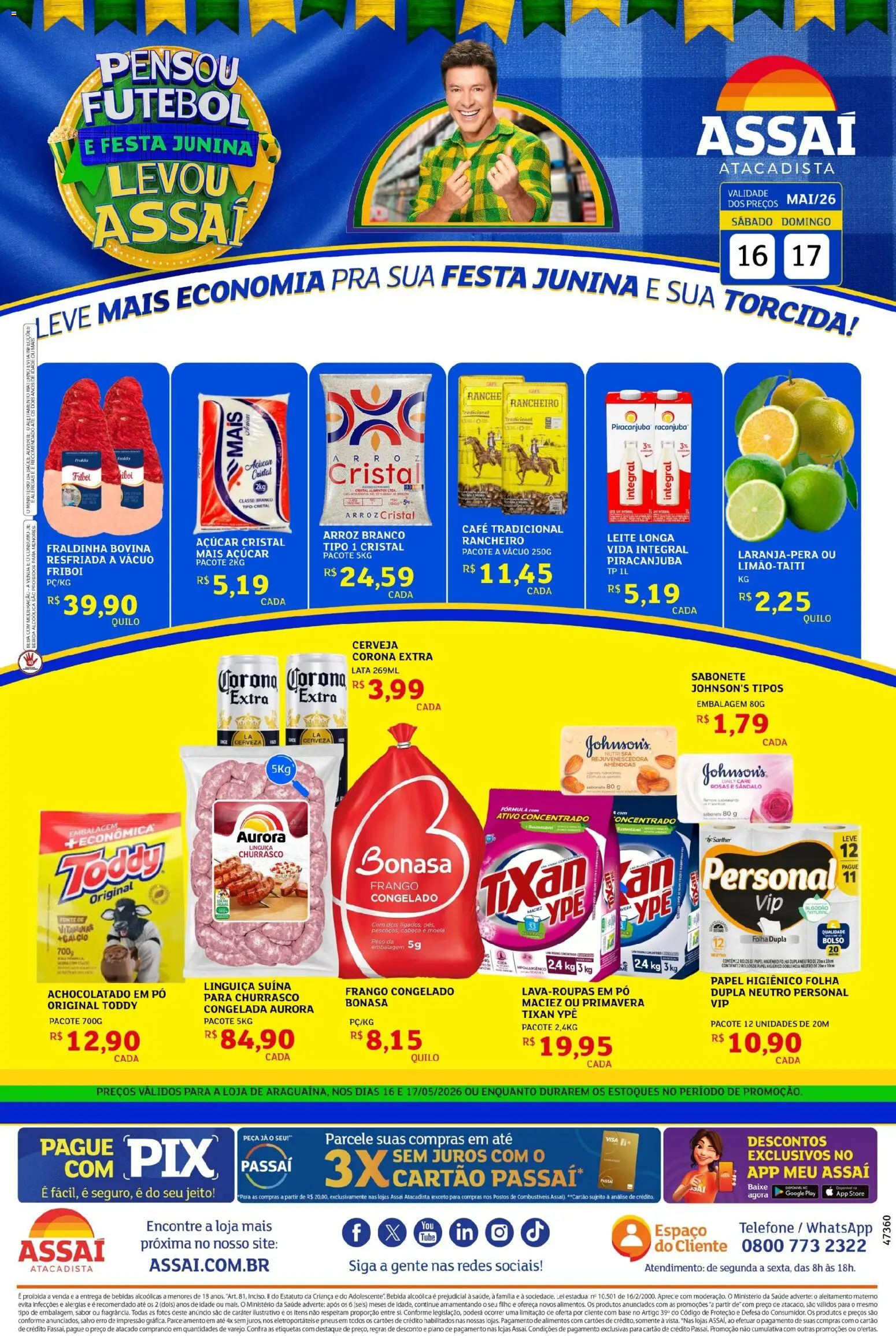 Pré-Visualização do folheto "Assaí Atacadista ofertas - TO" da loja Assaí Atacadista válido a partir de 16/05/2026