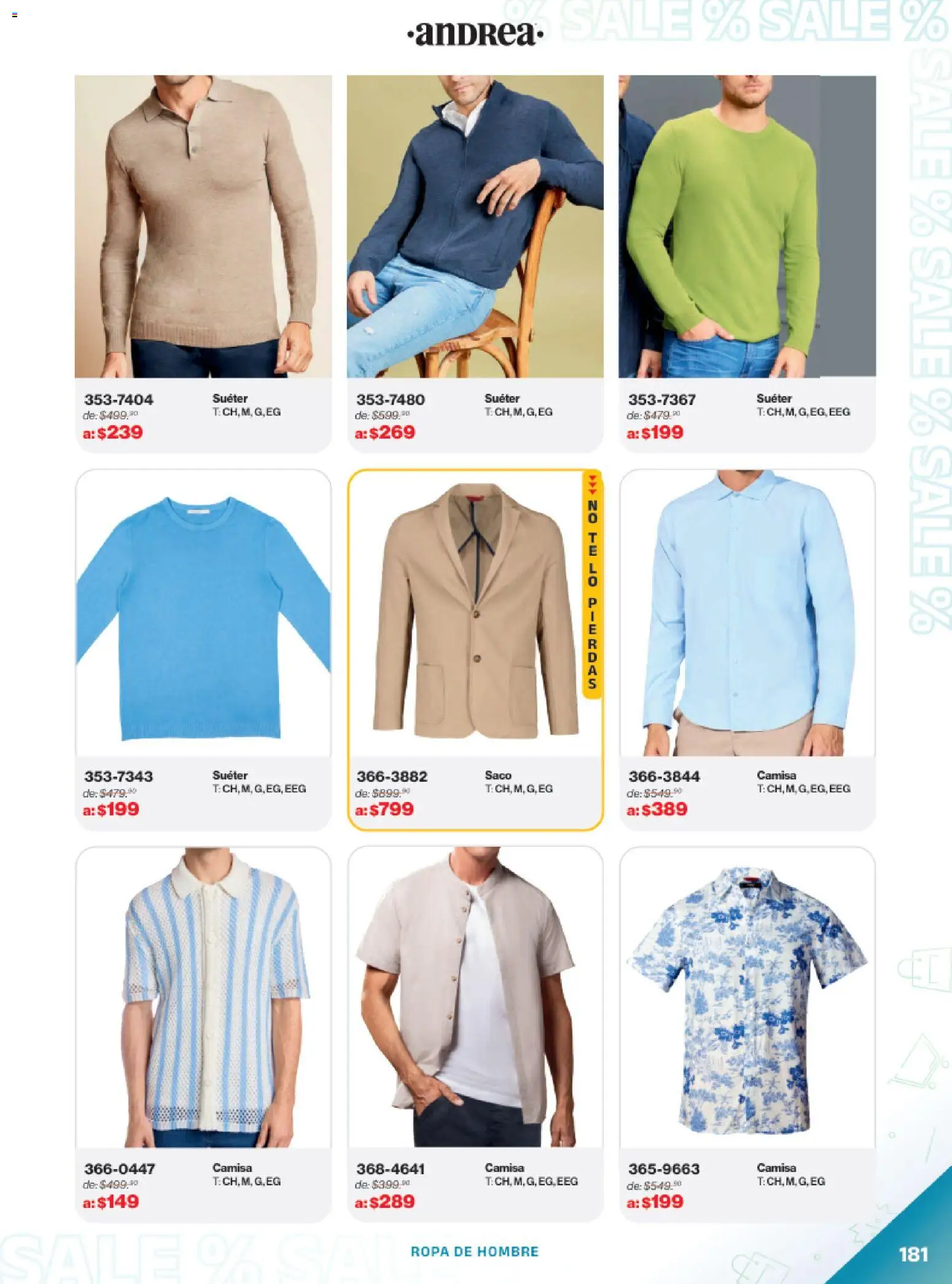 Vista previa las ofertas de la tienda Andrea - Catálogo Outlet desde el 21/12/2025 - Ropa, Camisa, Suéter
