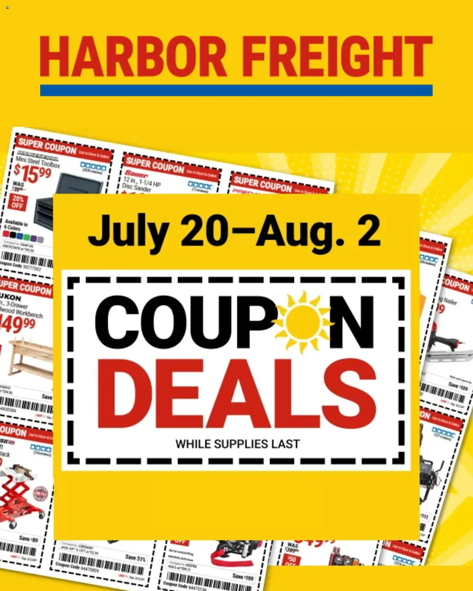 Ad Preview of Harbor Freight Harbor Freight Weekly Ad from 07/20/2026
