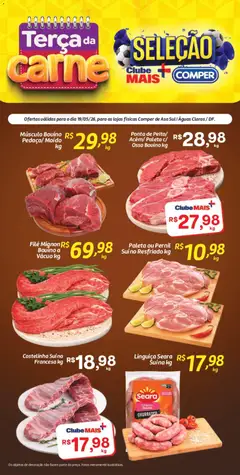 Pré-Visualização do folheto "Comper ofertas Terça da Carne" da loja Comper válido a partir de 19/05/2026