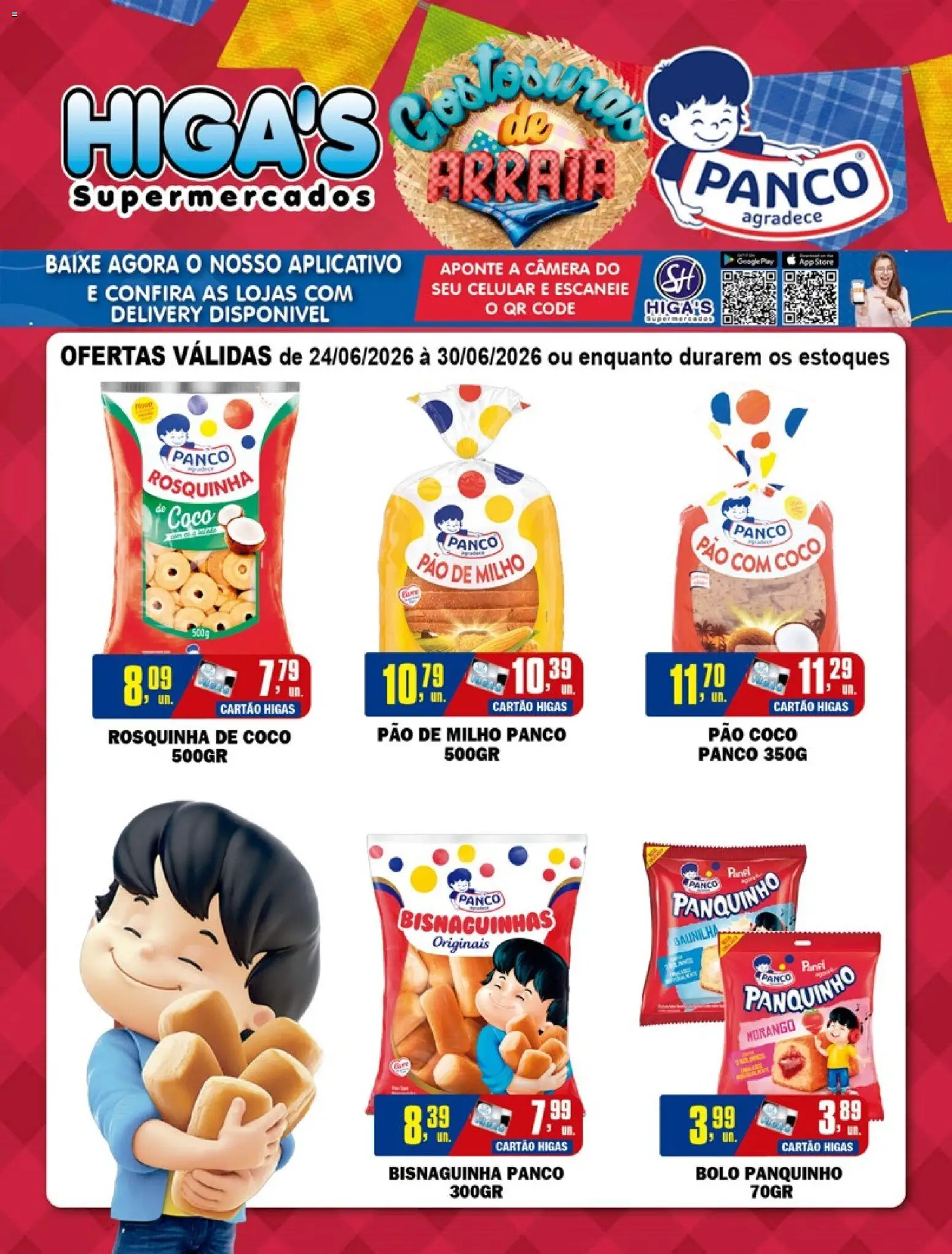 Pré-Visualização do folheto "Higa's Supermercado ofertas Panco" da loja Higa's Supermercado válido a partir de 24/06/2026