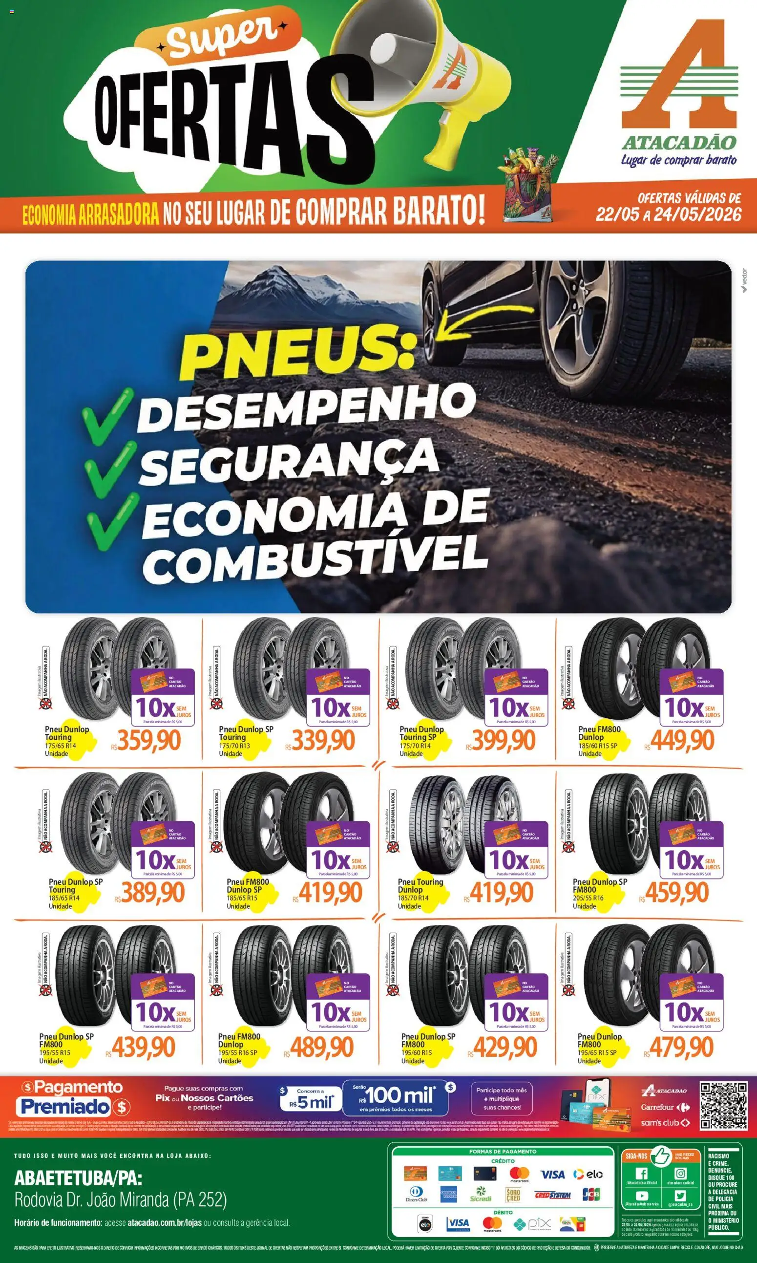 Pré-Visualização do folheto "Atacadão ofertas - PA" da loja Atacadão válido a partir de 22/05/2026 - Pá, Pneu, Pneus