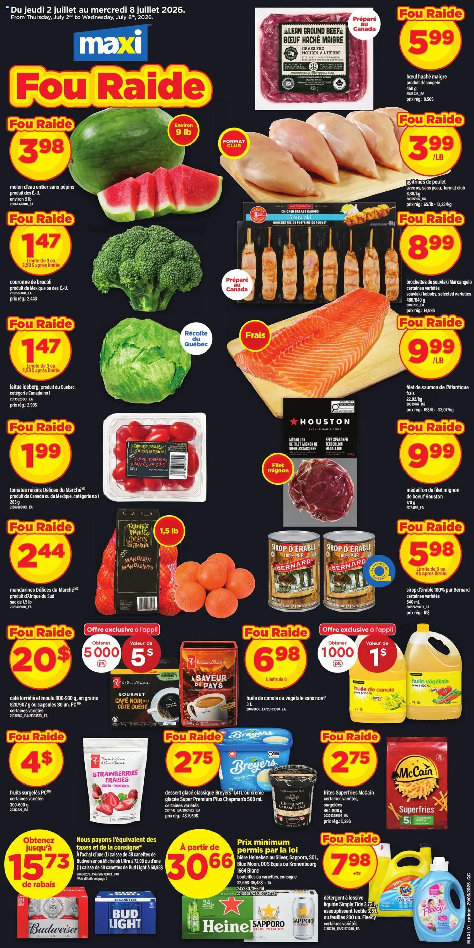 Preview of leaflet Maxi weekly flyer / circulaire from shop Maxi is valid from Jul 02, 2026