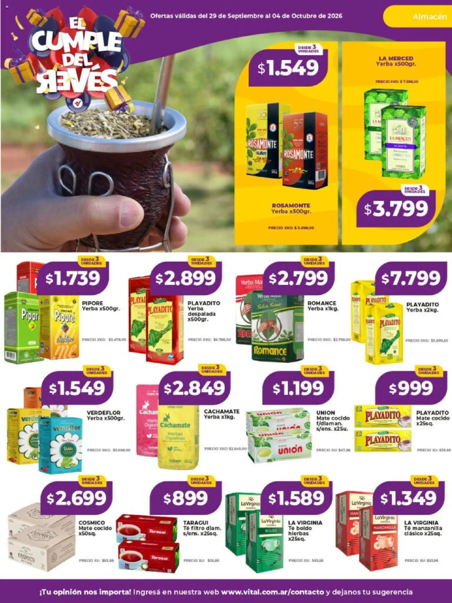 Vista previa del folleto de la tienda Vital válido desde el 29/09/2026 