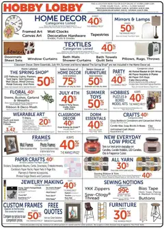 Ad Preview of Hobby Lobby Hobby Lobby Weekly Ad from 06/21/2026