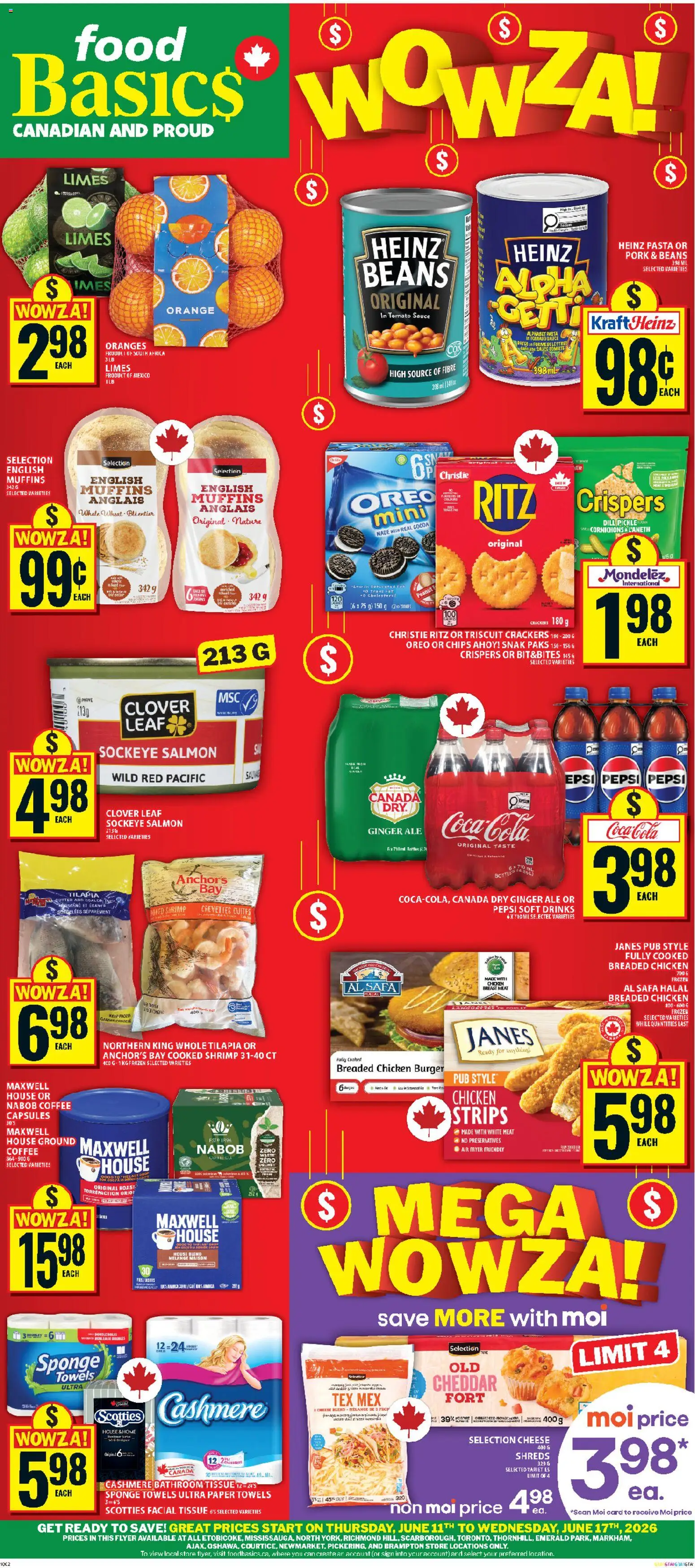 Preview of leaflet Food Basics weekly flyer - Ajax from shop Food Basics is valid from Jun 11, 2026