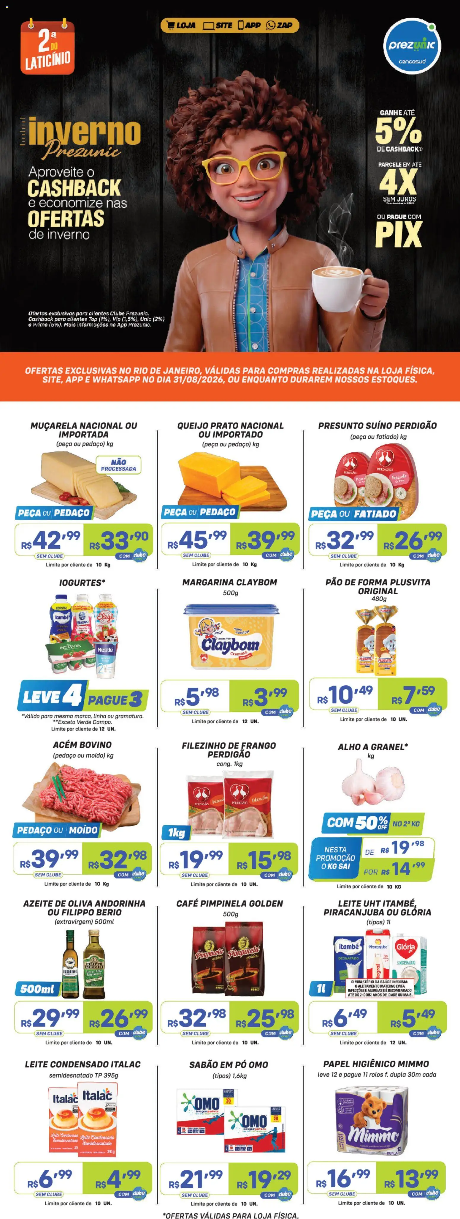 Pré-Visualização do folheto "Prezunic ofertas" da loja Prezunic válido a partir de 31/08/2026