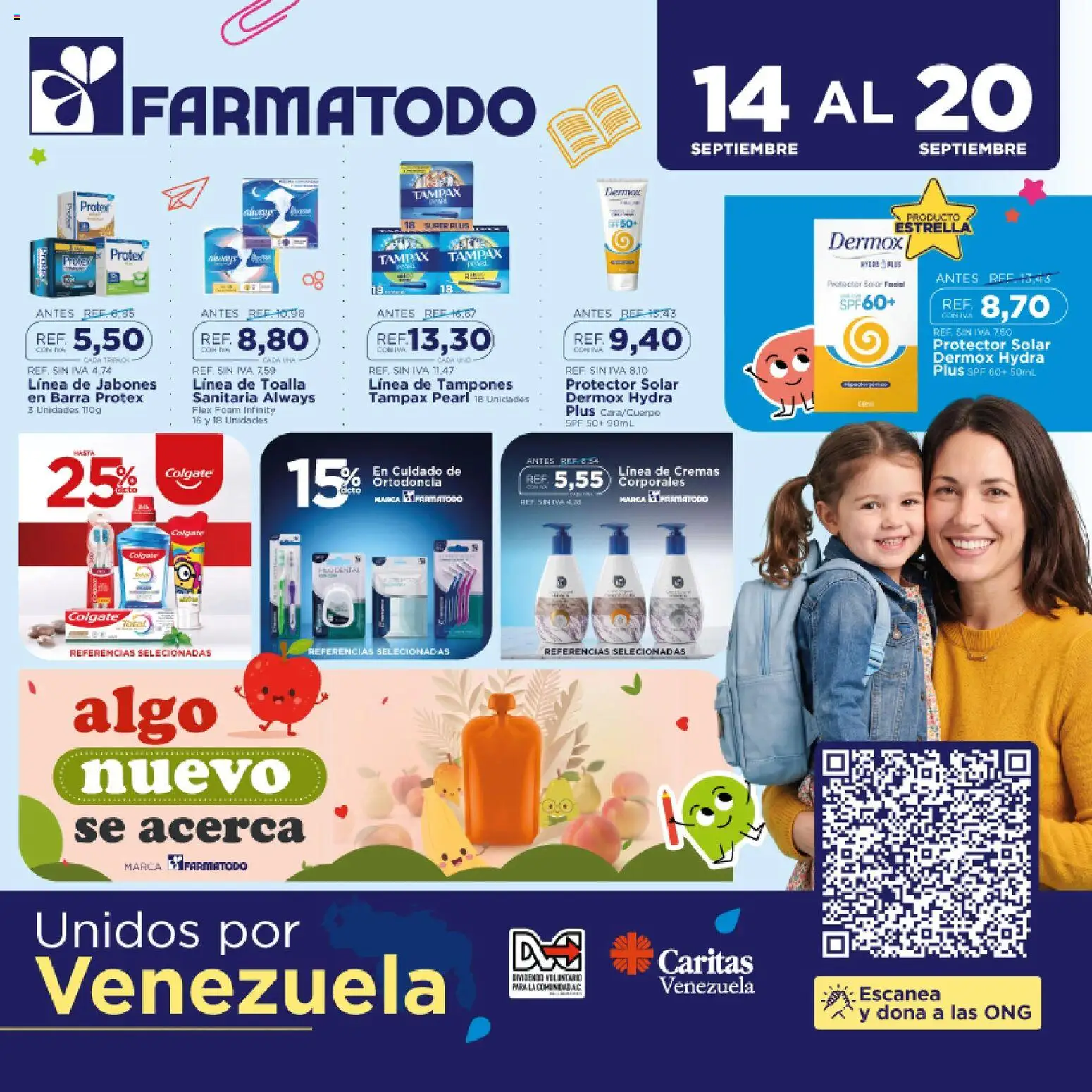 Vista previa del prospecto FarmaTodo catálogo del almacen FarmaTodo válida del 14/09/2026 al 20/09/2026 - Protector solar, Toalla, Tampones