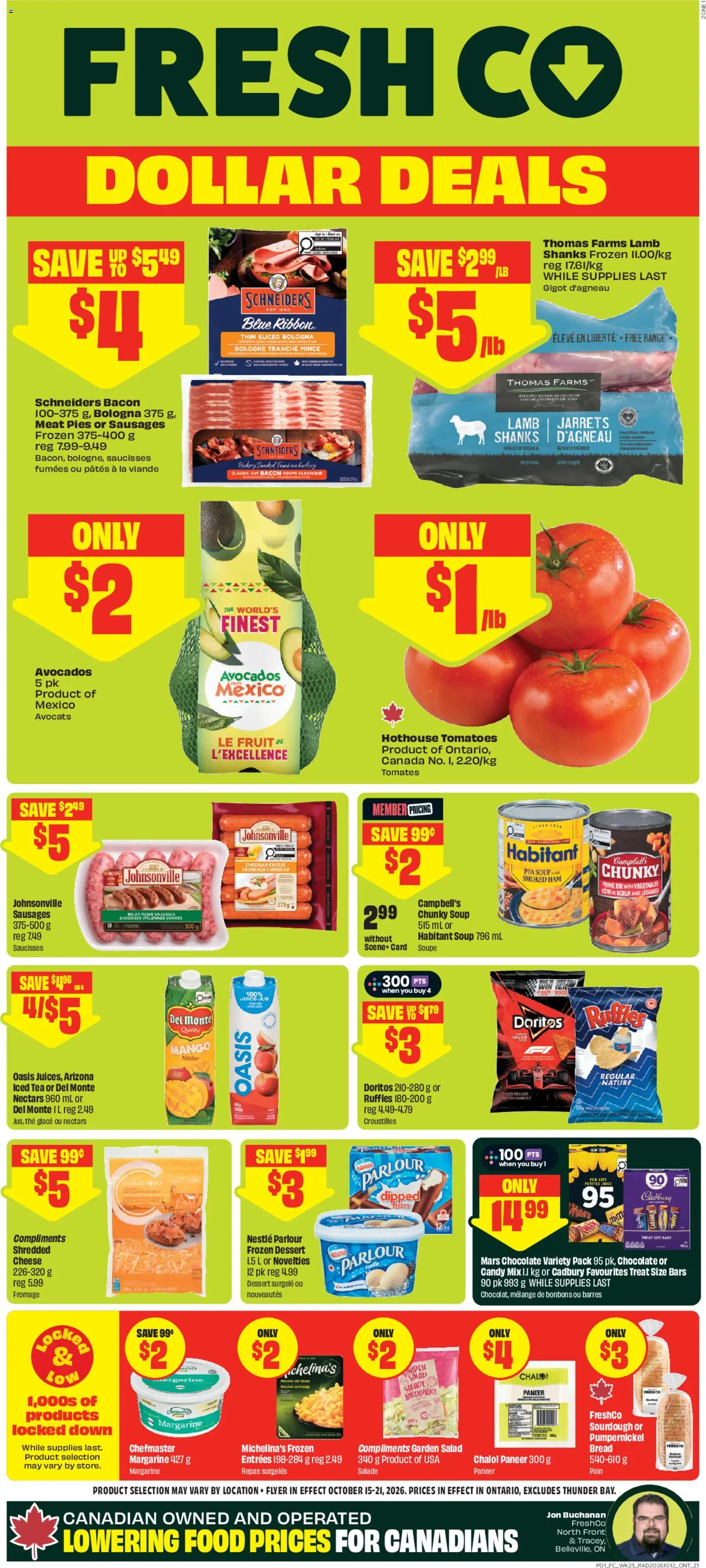 Preview of leaflet FreshCo weekly flyer / circulaire from shop FreshCo is valid from Oct 15, 2026