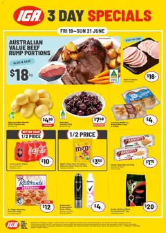 Preview of catalogue IGA - 3 Day Specials - NT/WA from shop IGA valid 19/06/2026