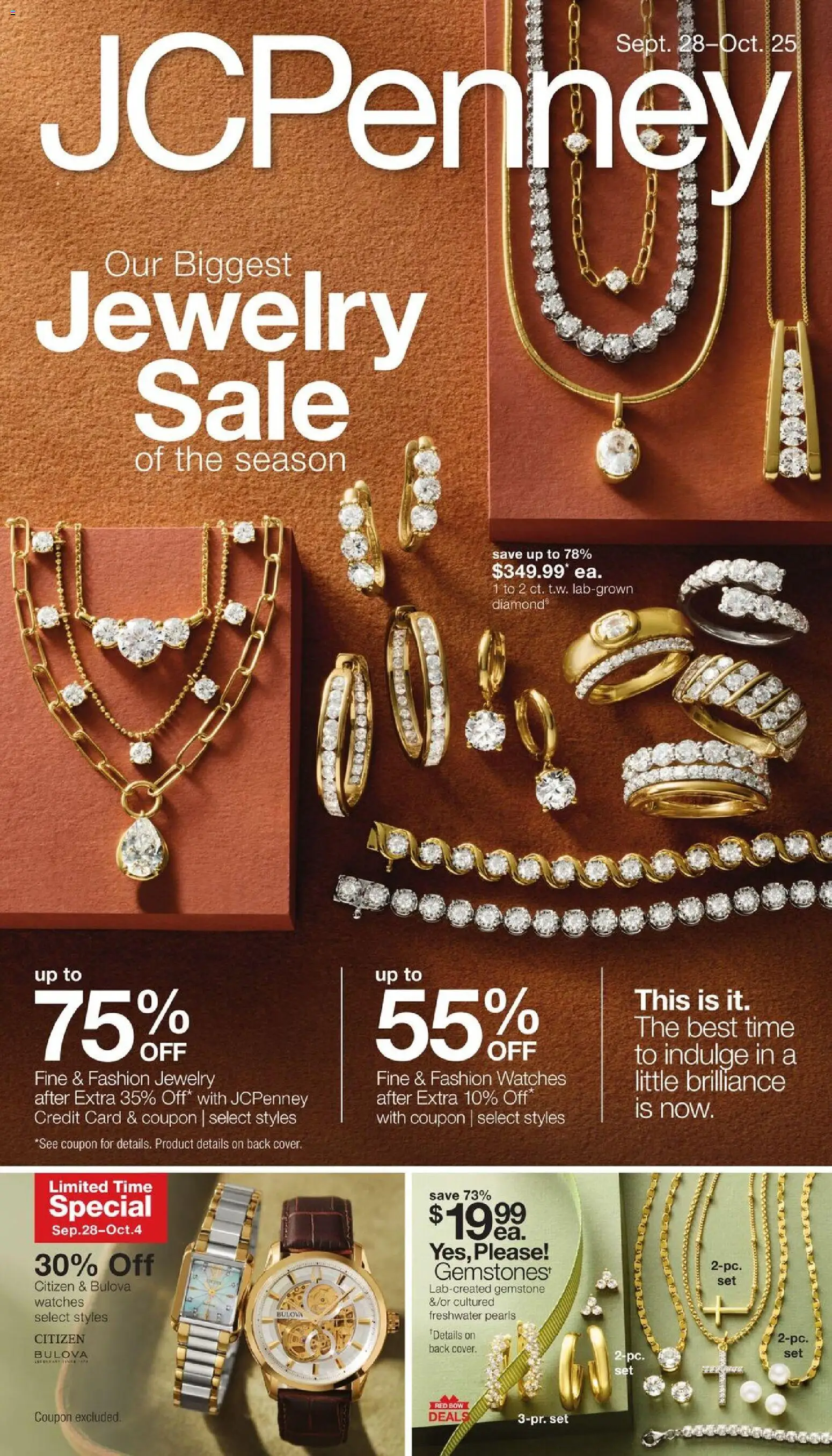 Ad Preview of JCPenney JCPenney Our Biggest Jewelry Sale of the Season from 09/28/2026