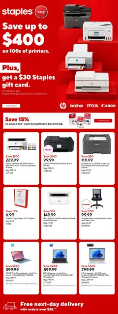 Preview of leaflet Staples weekly flyer / circulaire from shop Staples is valid from Sep 11, 2026