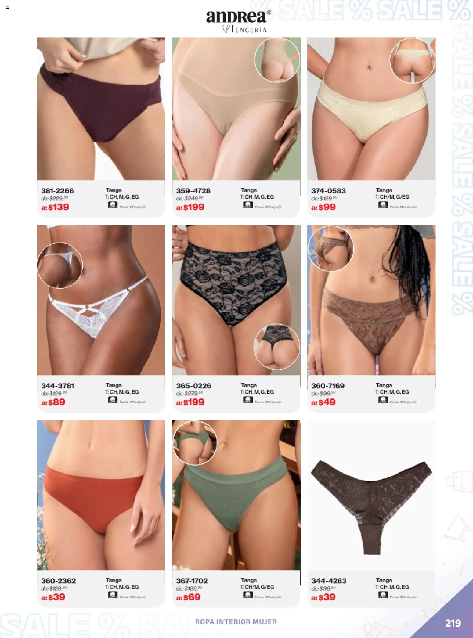 Vista previa las ofertas de la tienda Andrea - Catálogo Outlet desde el 21/12/2025 - Ropa, Ropa interior