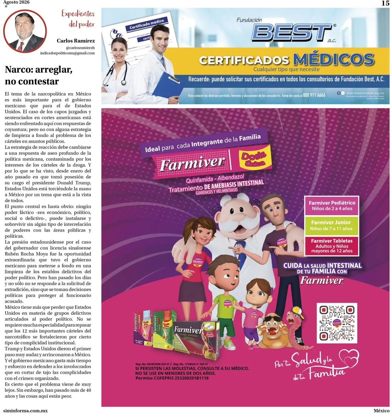 Vista previa las ofertas de la tienda Farmacias Similares - Farmacias Similares catálogo desde el 01/08/2026 