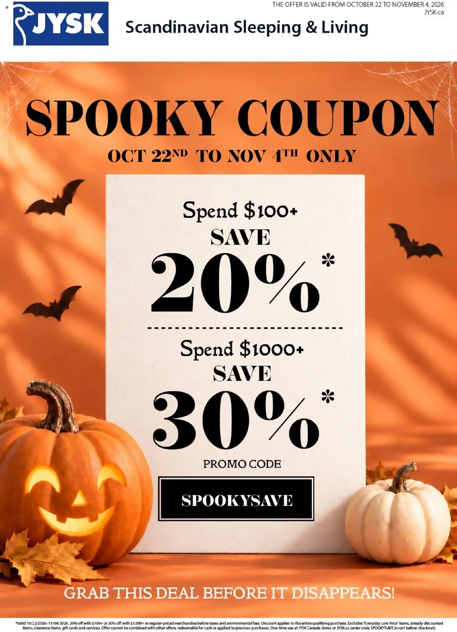 Preview of leaflet JYSK weekly flyer from shop JYSK is valid from Oct 22, 2026