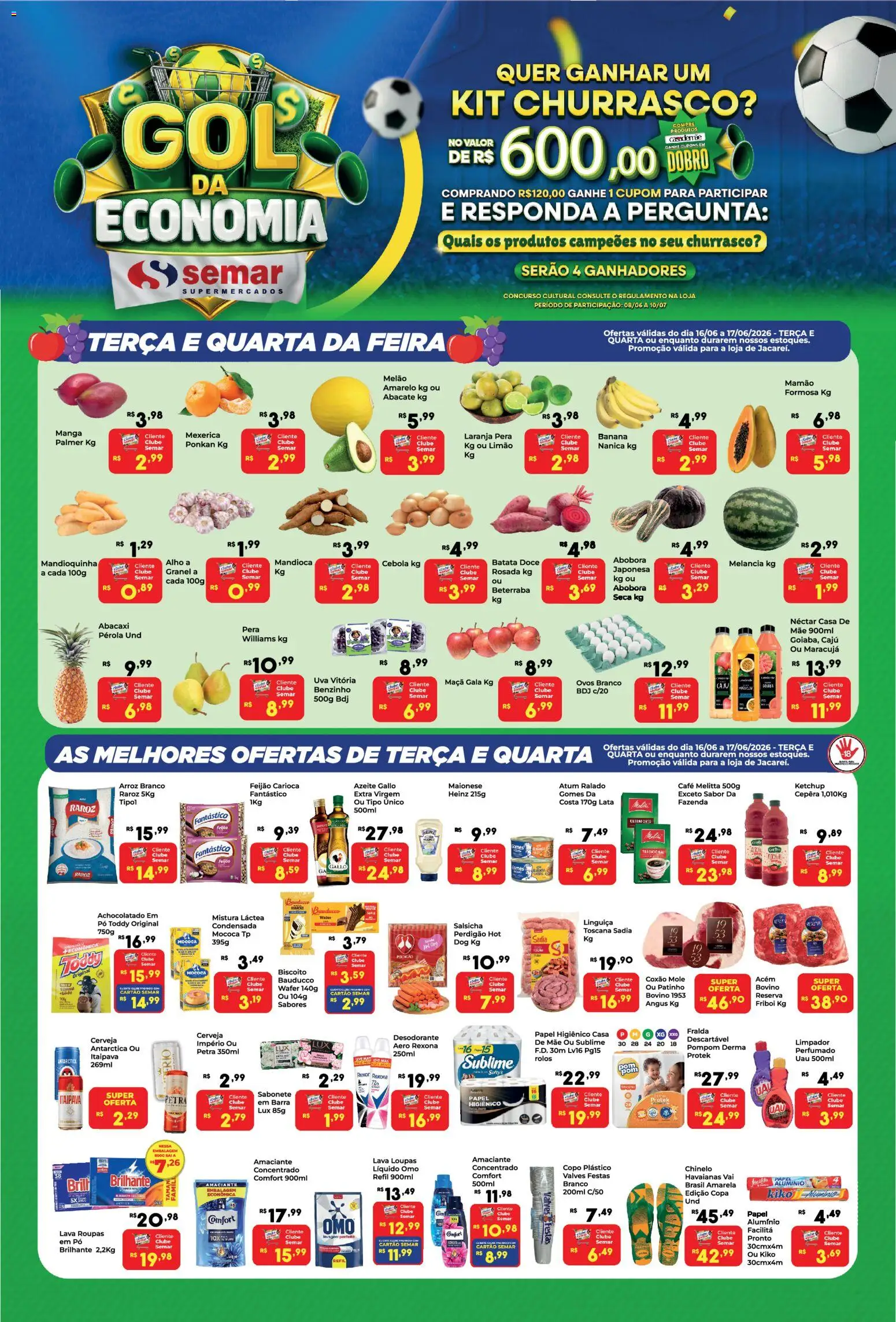 Pré-Visualização do folheto "Semar Supermercado - Ofertas da semana" da loja Semar Supermercado válido a partir de 16/06/2026