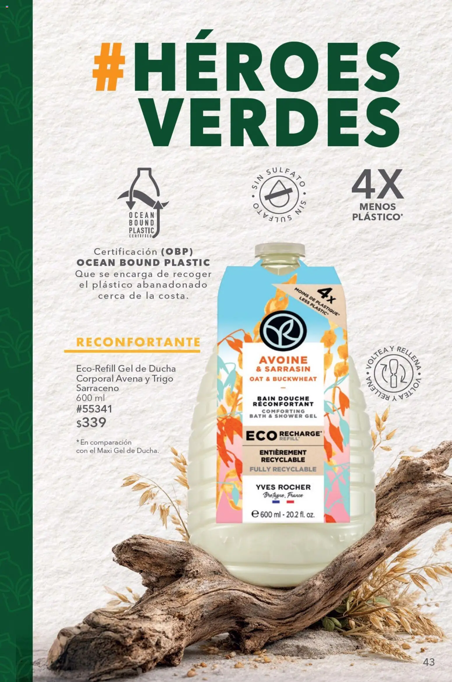 Vista previa las ofertas de la tienda Yves Rocher - Yves Rocher campaña 9 2026 desde el 23/06/2026 - Avena, Gel de ducha