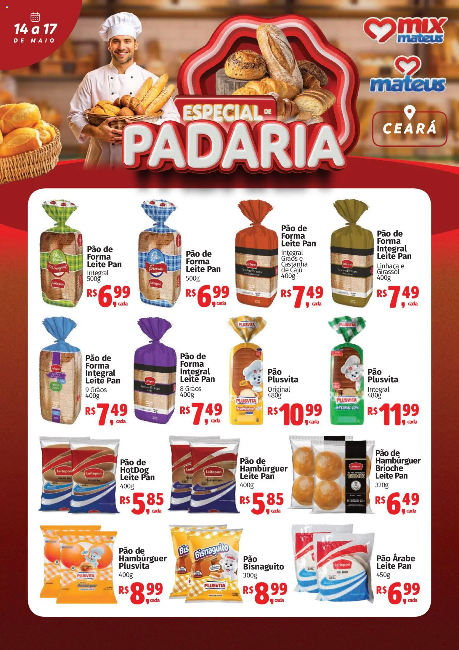 Pré-Visualização do folheto "Mateus ofertas Especial Padaria" da loja Mateus válido a partir de 14/05/2026