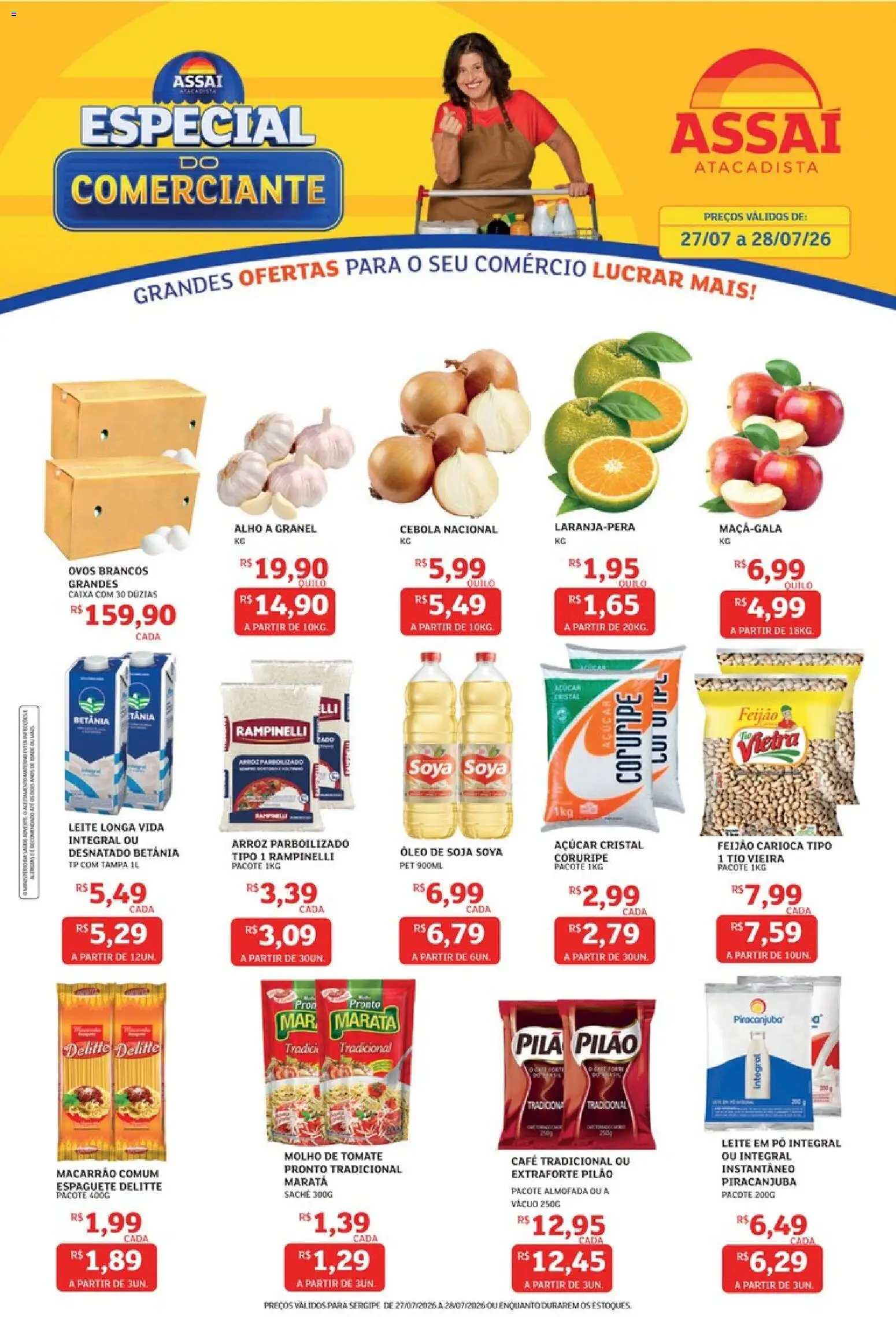 Pré-Visualização do folheto "Assaí Atacadista ofertas - SE" da loja Assaí Atacadista válido a partir de 27/07/2026