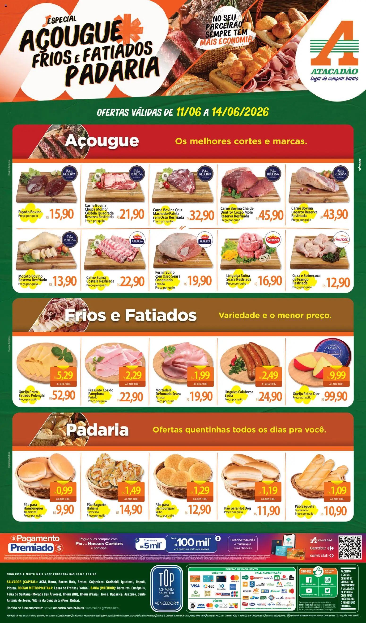 Pré-Visualização do folheto "Atacadão ofertas - BA" da loja Atacadão válido a partir de 11/06/2026