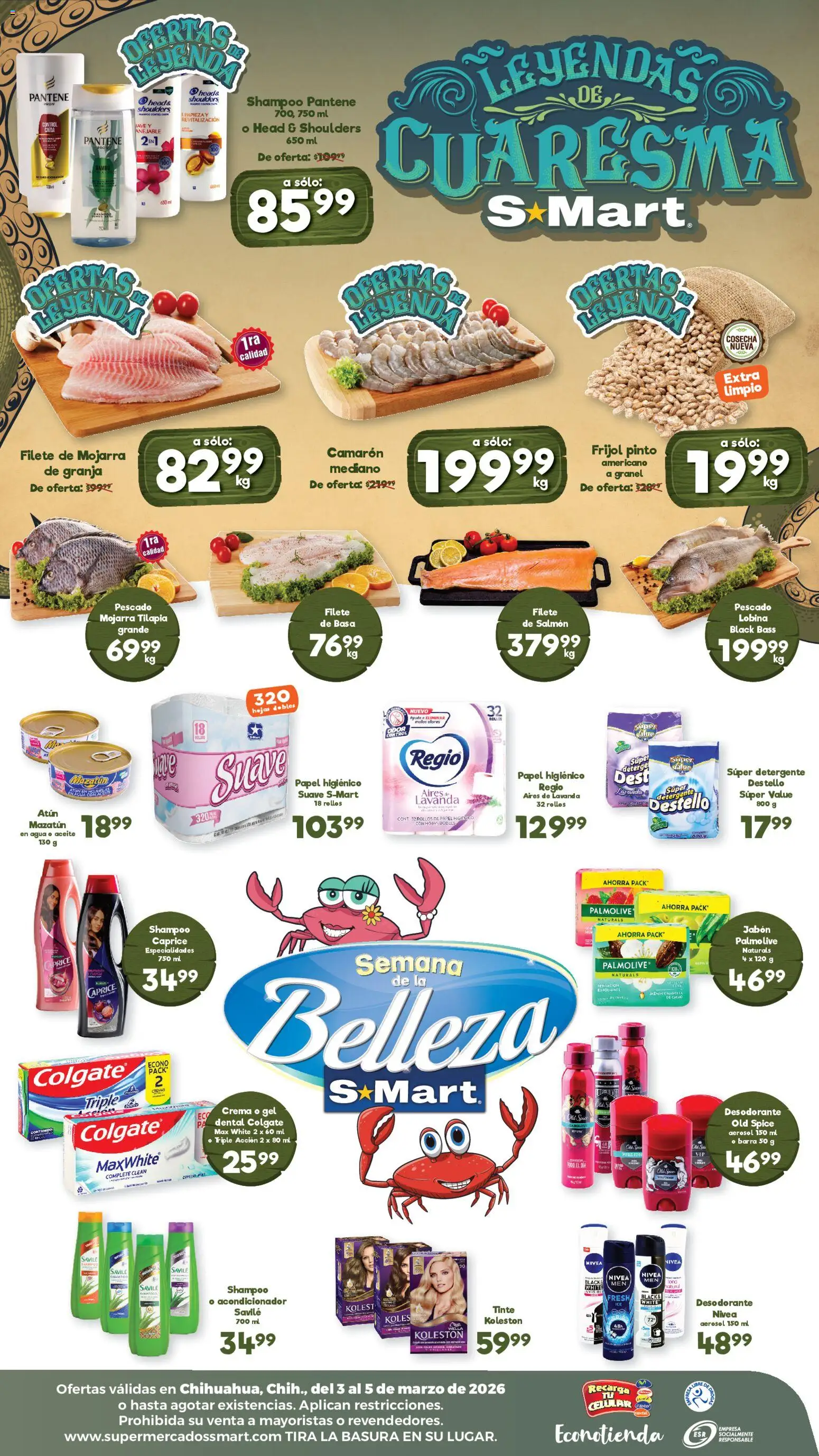 Vista previa las ofertas de la tienda S-Mart - S-Mart folleto desde el 03/03/2026 - Agua, Aceite, Papel higiénico, Jabón, Detergente, Especialidades, Filete, Head & Shoulders