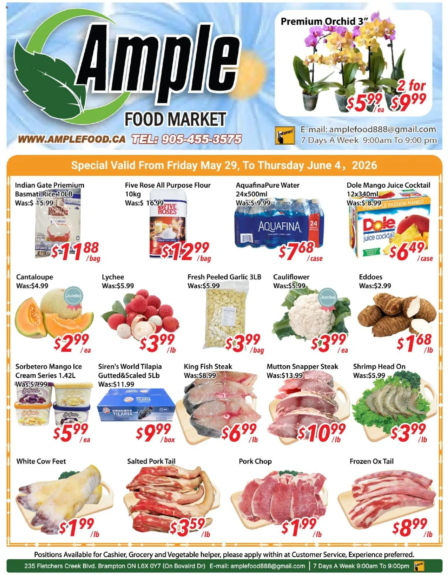 Preview of leaflet Ample Food Market weekly flyer Brampton from shop Ample Food Market is valid from May 29, 2026