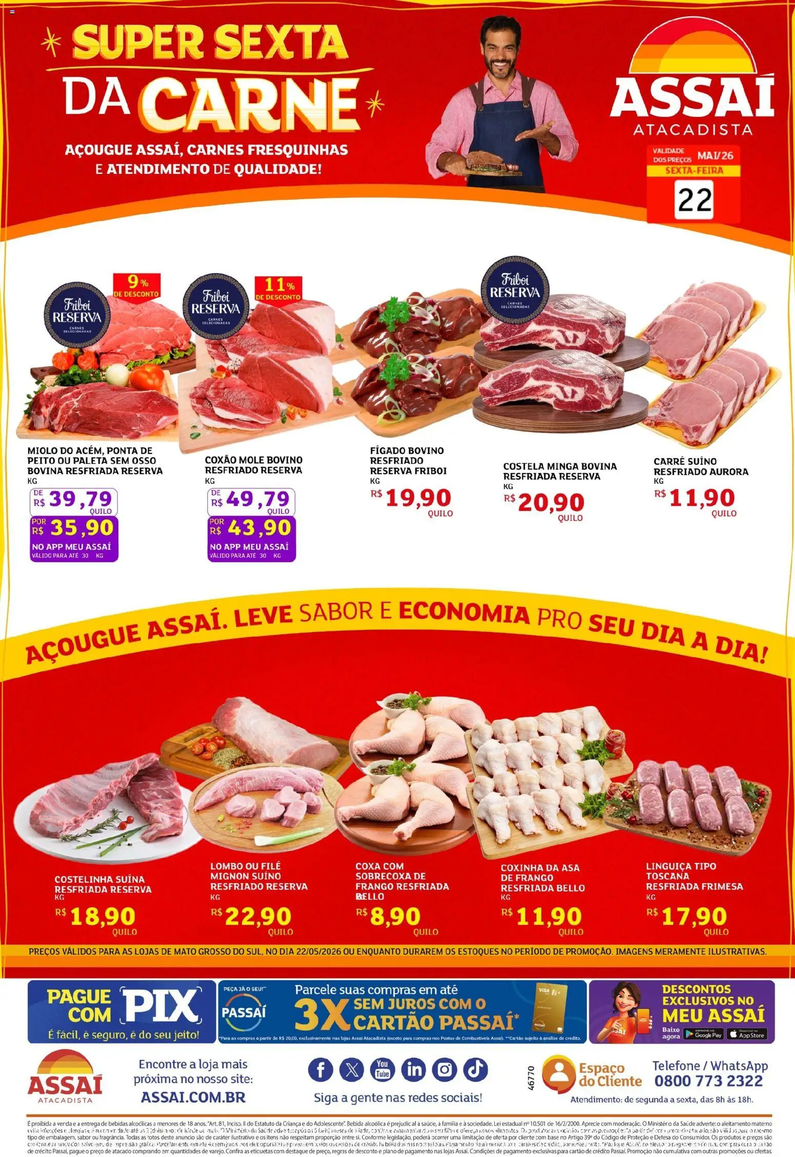 Pré-Visualização do folheto "Assaí Atacadista ofertas - MS" da loja Assaí Atacadista válido a partir de 22/05/2026
