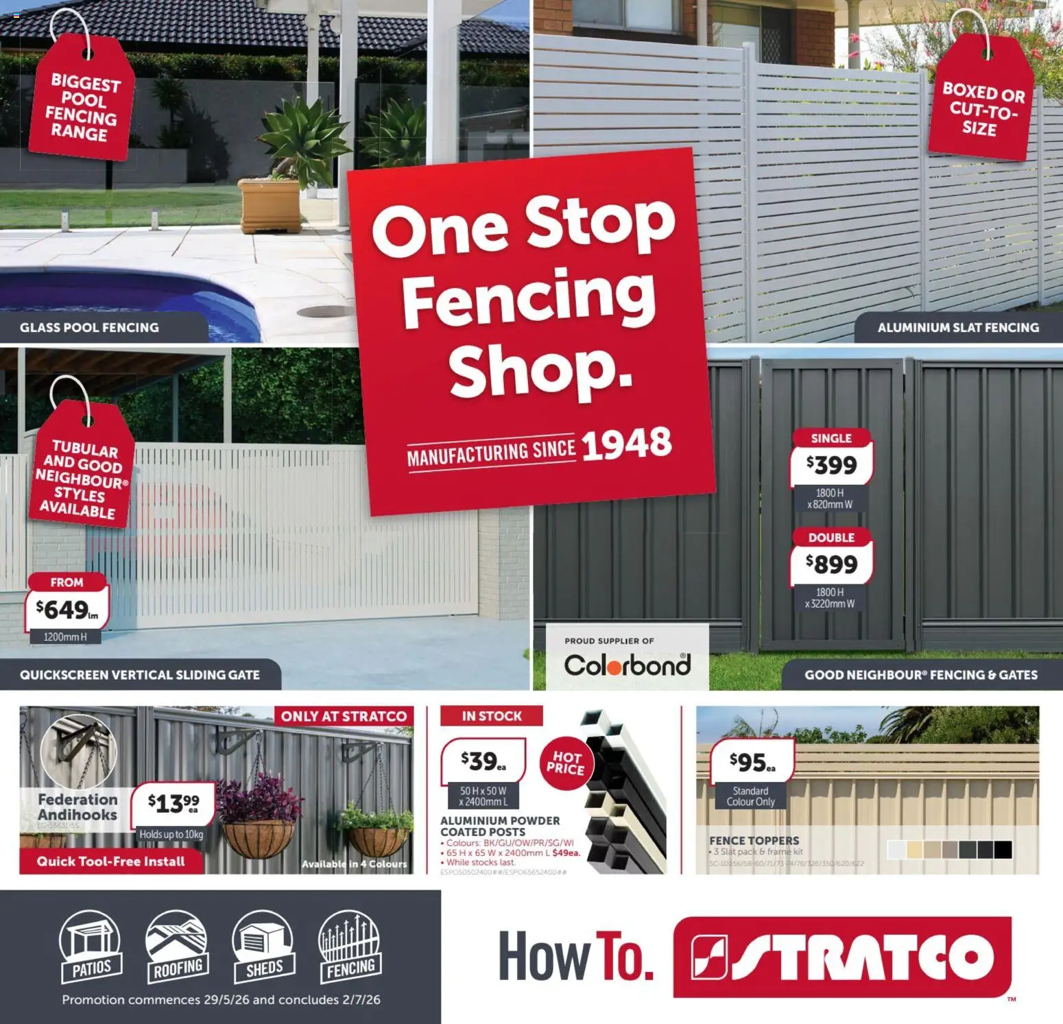 Preview of catalogue Stratco catalogue from shop Stratco valid 29/05/2026 - Fence, Gate, Powder