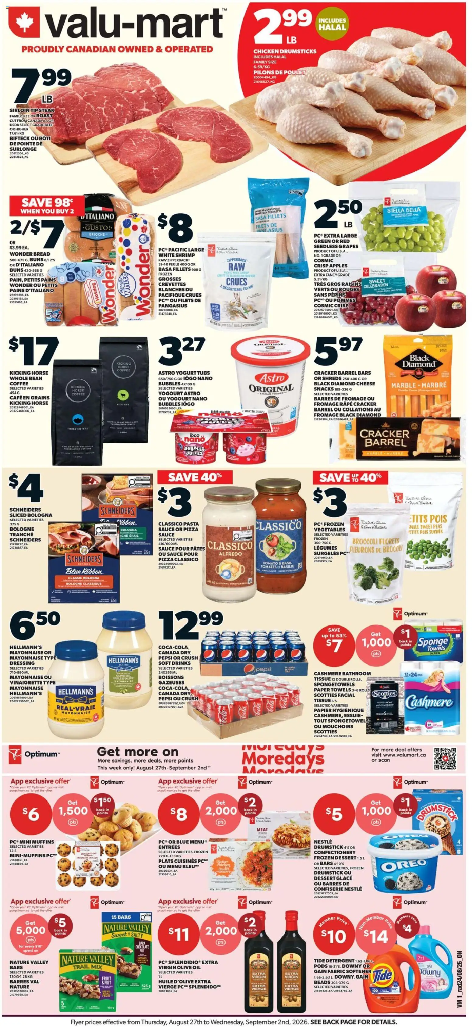 Preview of leaflet Valu Mart weekly flyer from shop Valu Mart is valid from Aug 27, 2026