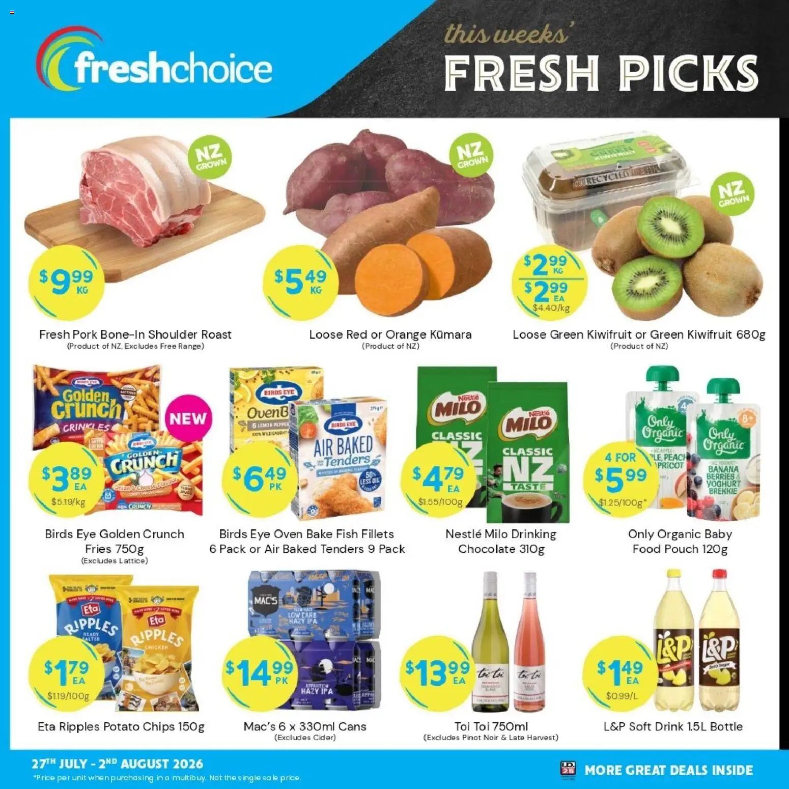Preview of catalogue FreshChoice catalogue from shop FreshChoice valid 27 Jul 2026