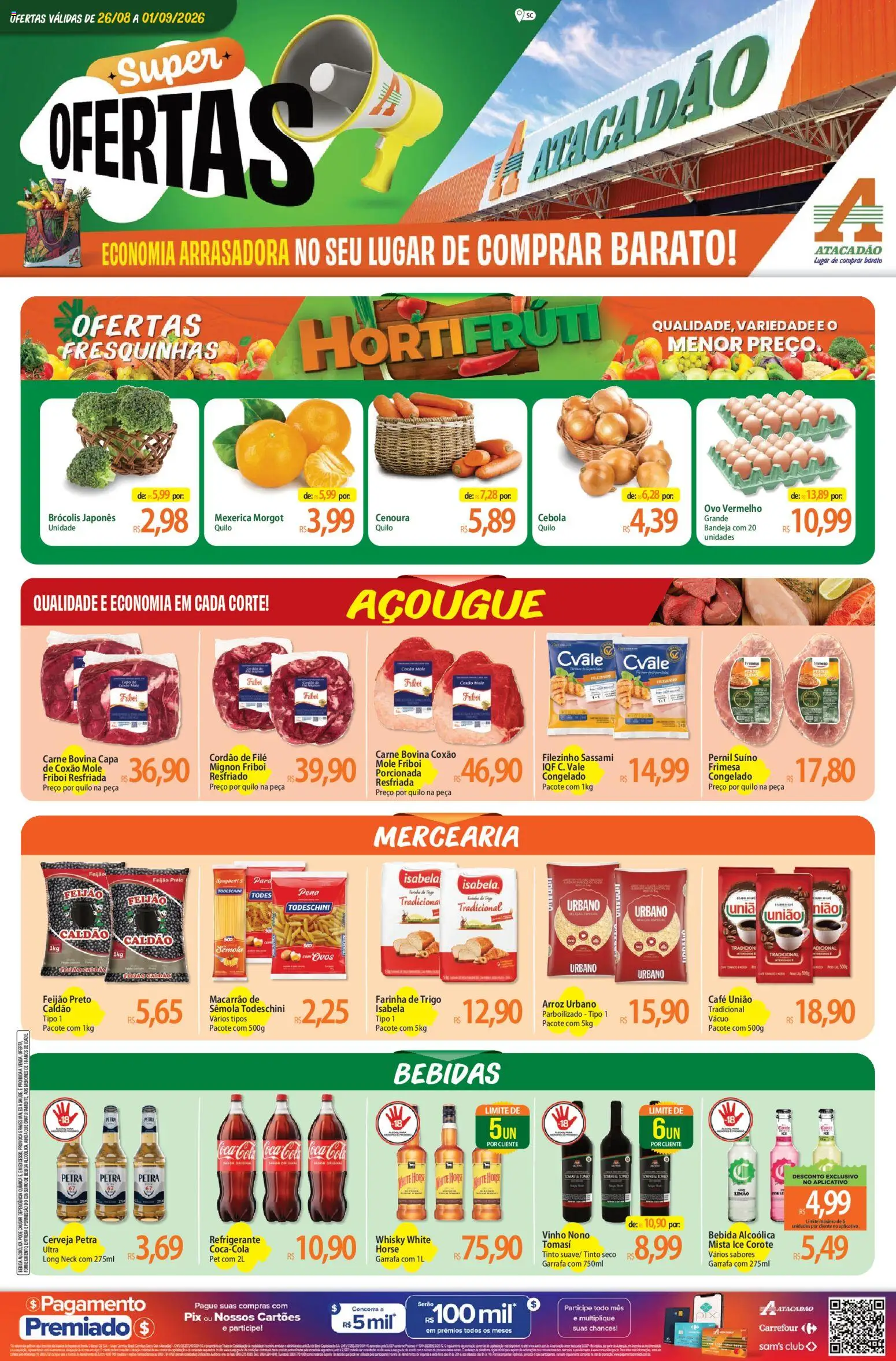 Pré-Visualização do folheto "Atacadão ofertas - SC" da loja Atacadão válido a partir de 26/08/2026