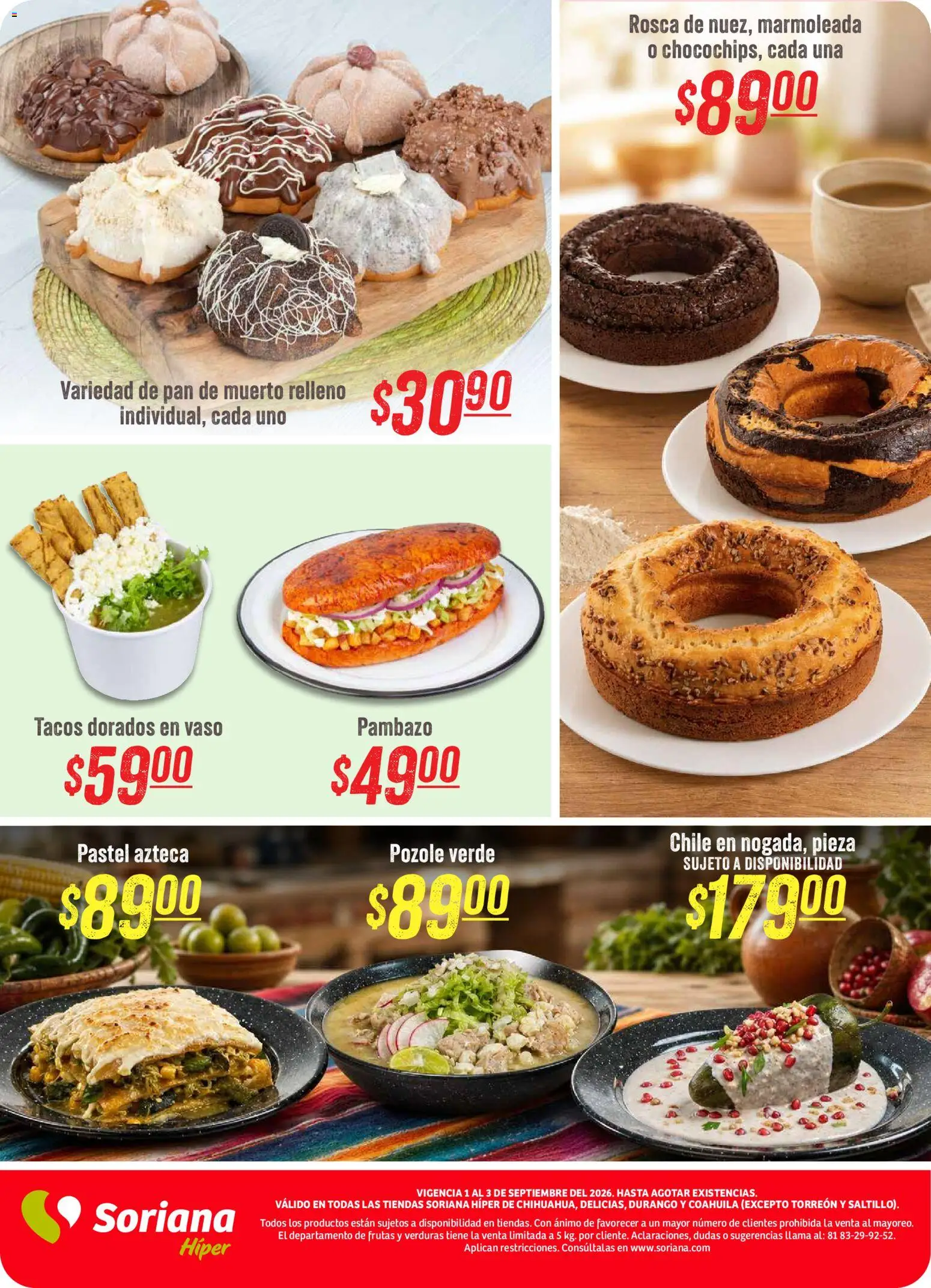 Vista previa las ofertas de la tienda Soriana - Soriana Martes y Miércoles del Campo Híper desde el 01/09/2026 