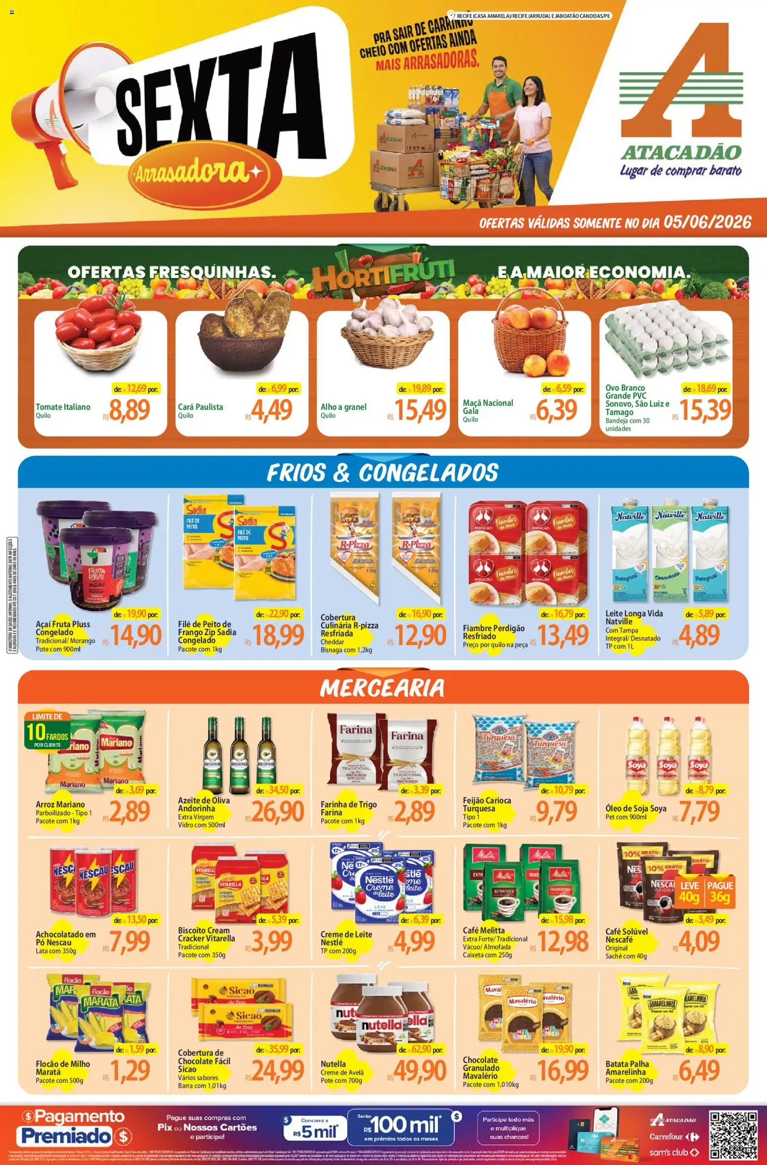 Pré-Visualização do folheto "Atacadão ofertas - PE" da loja Atacadão válido a partir de 05/06/2026