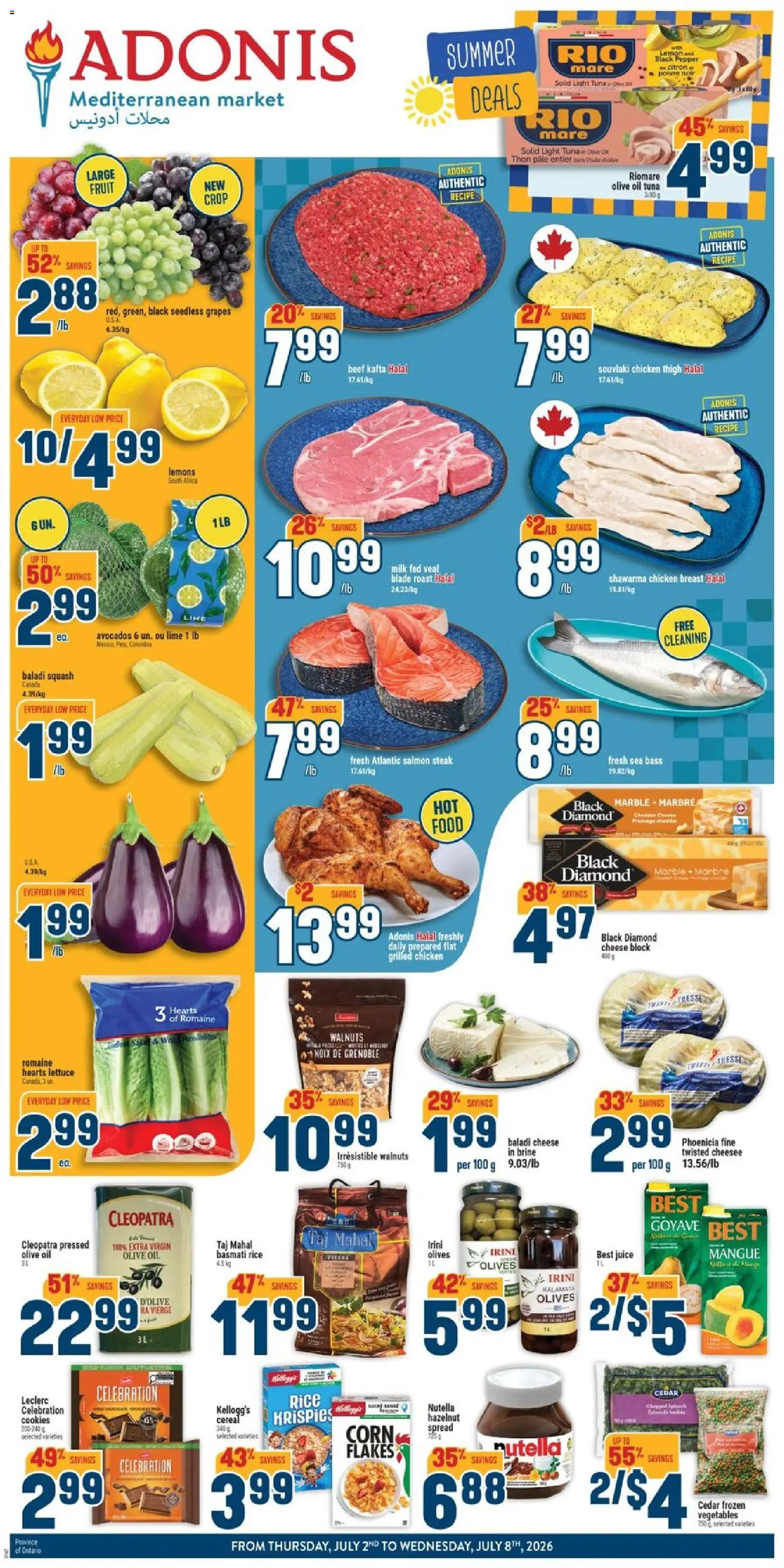 Preview of leaflet Adonis weekly flyer from shop Adonis is valid from Jul 02, 2026