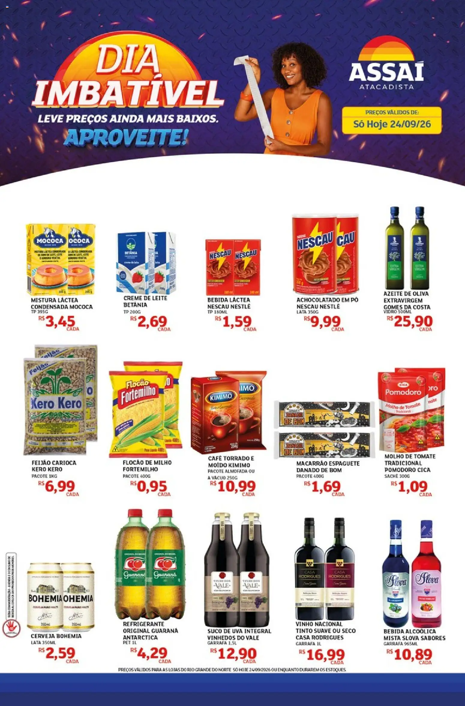 Pré-Visualização do folheto "Assaí Atacadista ofertas - RN" da loja Assaí Atacadista válido a partir de 24/09/2026