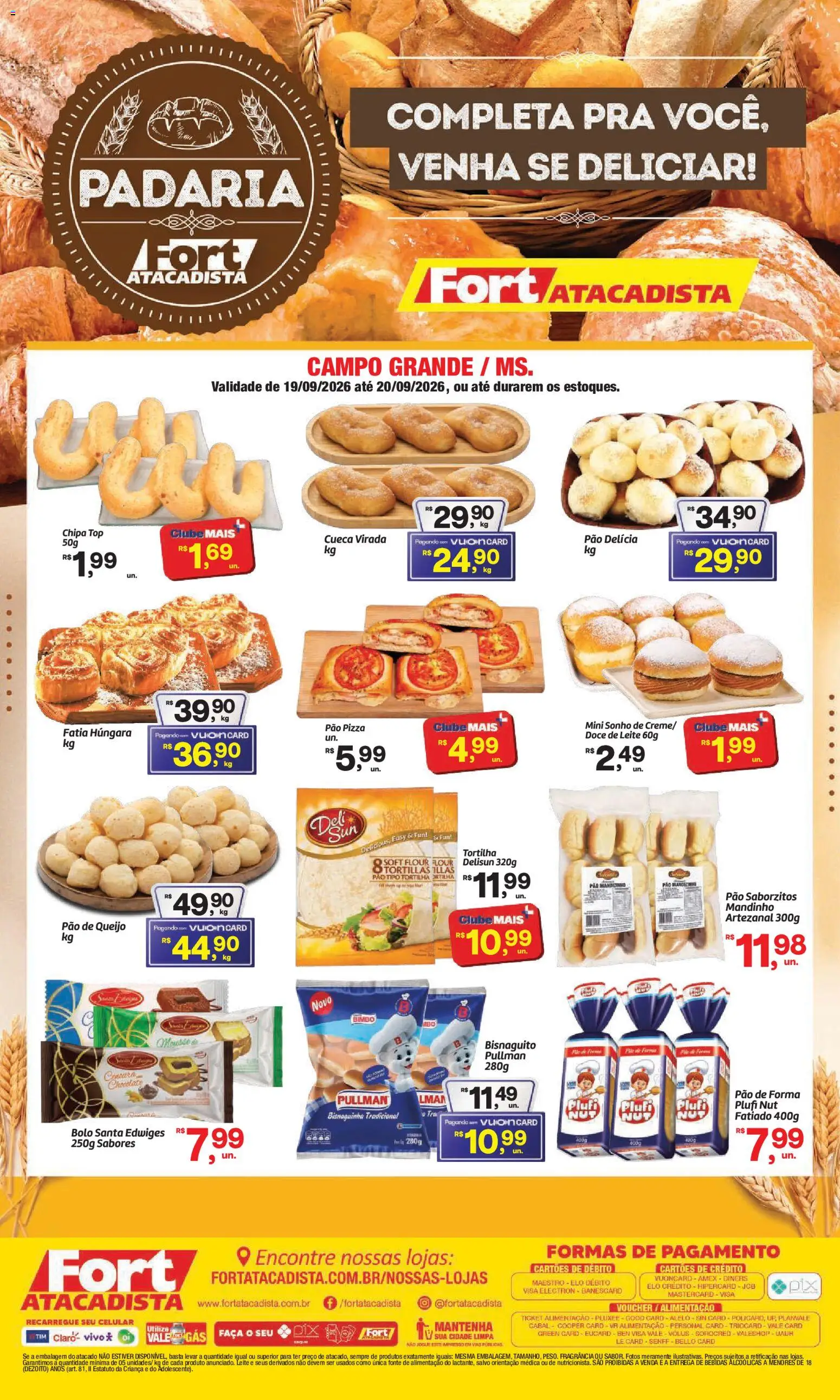 Pré-Visualização do folheto "Fort Atacadista ofertas Padaria" da loja Fort Atacadista válido a partir de 19/09/2026