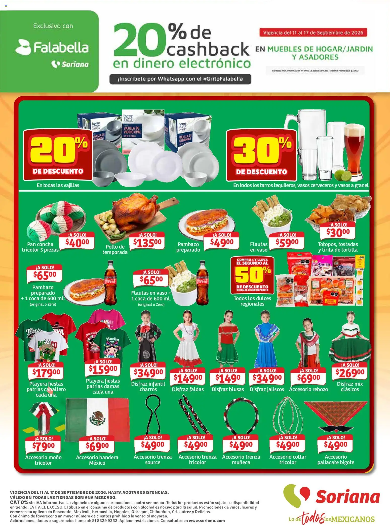 Vista previa las ofertas de la tienda Soriana - Soriana Mercado - Ahorro constante y sonante Mercado Nacional desde el 11/09/2026 